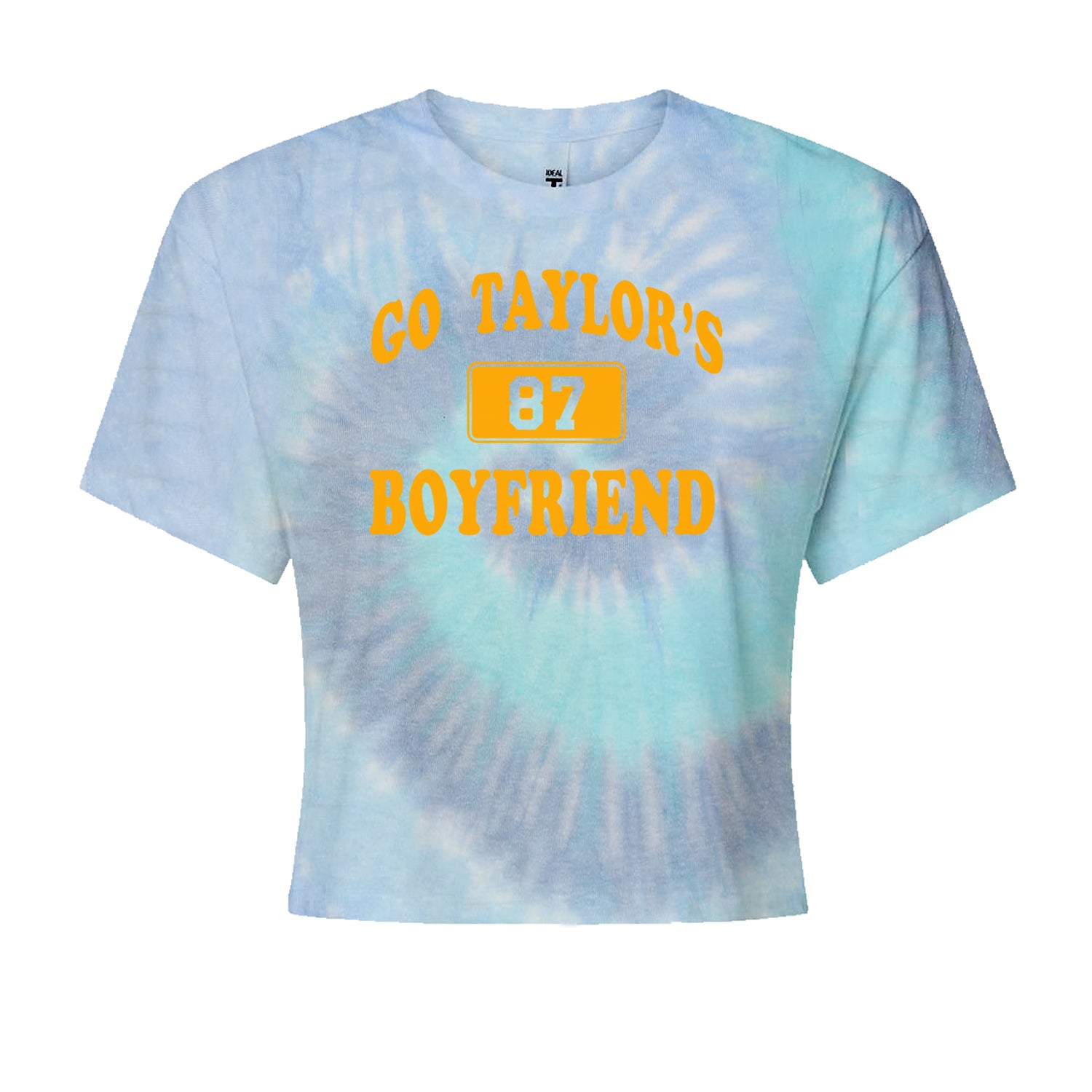 Go Taylor's Boyfriend Kansas City Cropped T-Shirt Blue Clouds