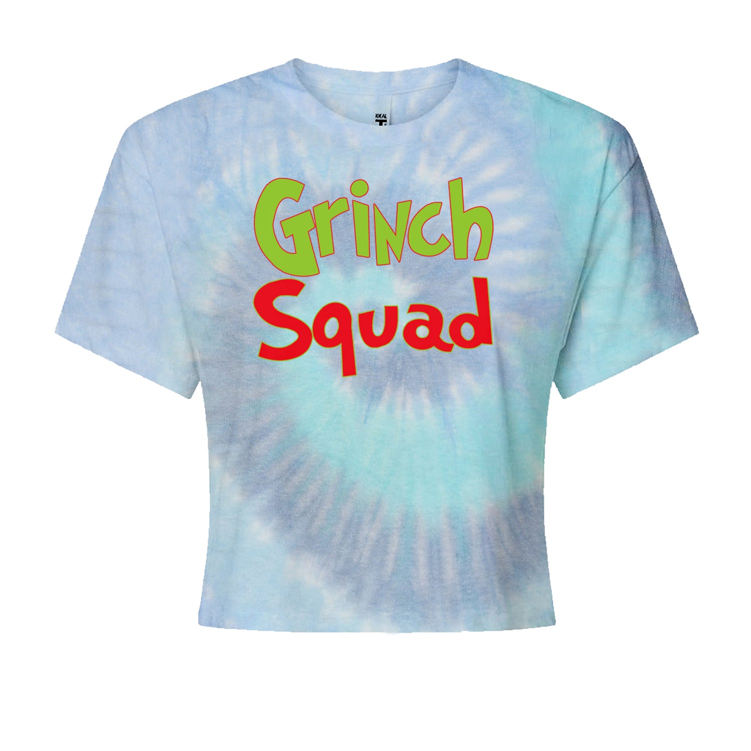 Gr-nch Squad Jolly Grinchmas Merry ChristmasCropped T-Shirt Blue Clouds