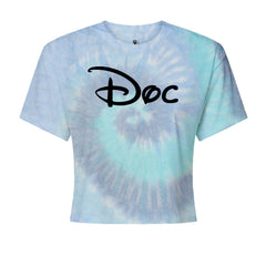 Doc - 7 Dwarfs Costume Cropped T-Shirt Blue Clouds