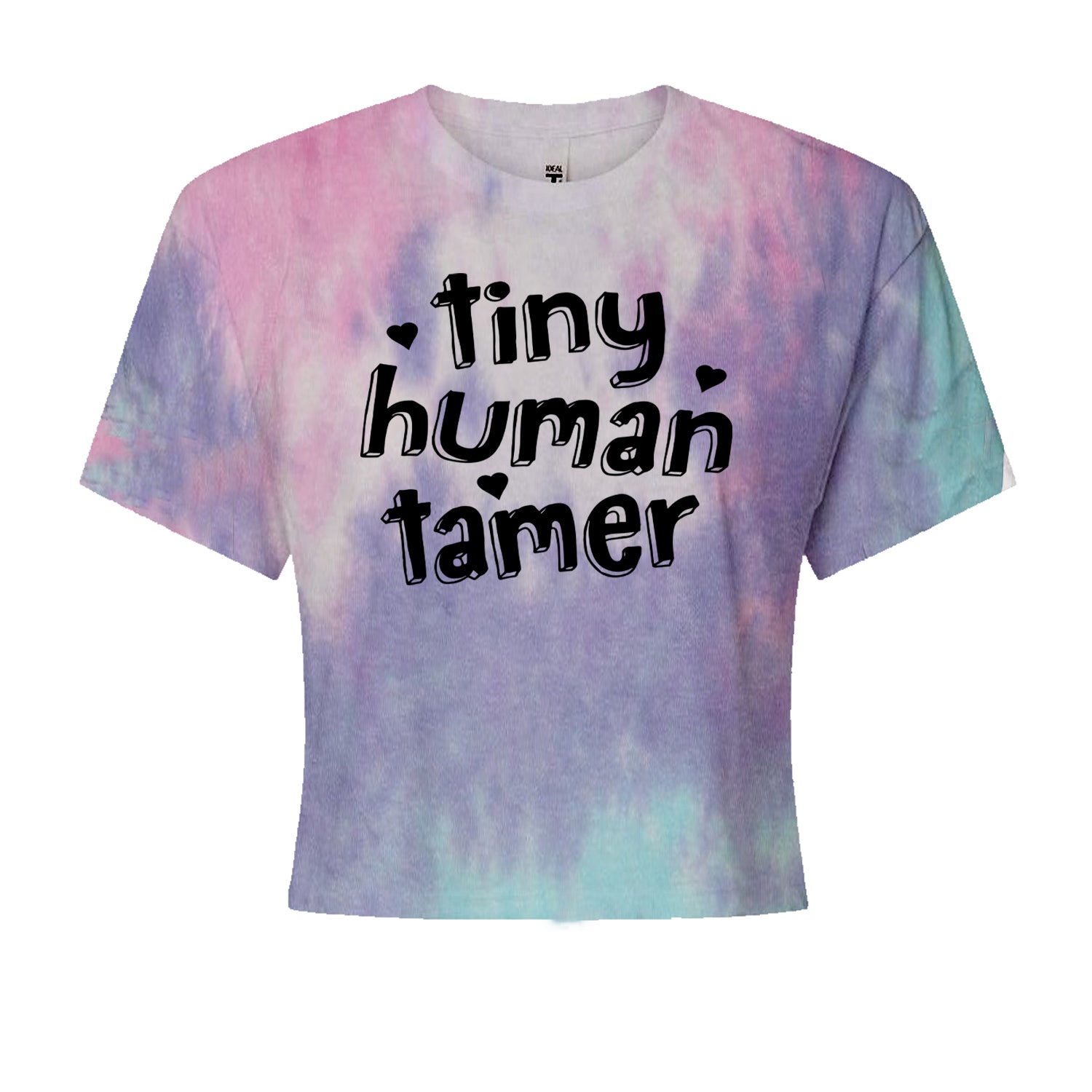 Tiny Human Tamer Teacher Cropped T-Shirt Cotton Candy