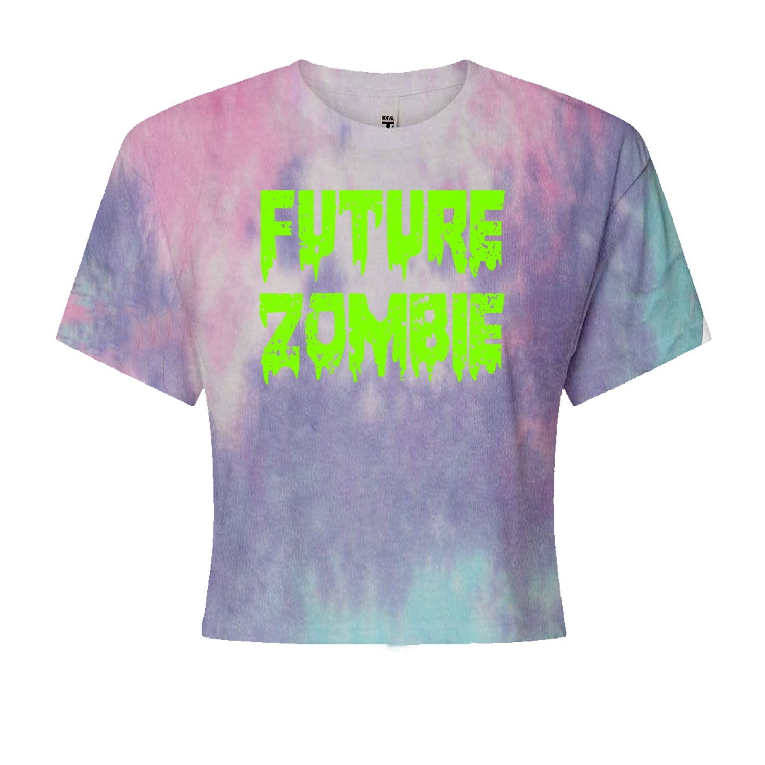 Future Zombie Horror Cropped T-Shirt Cotton Candy