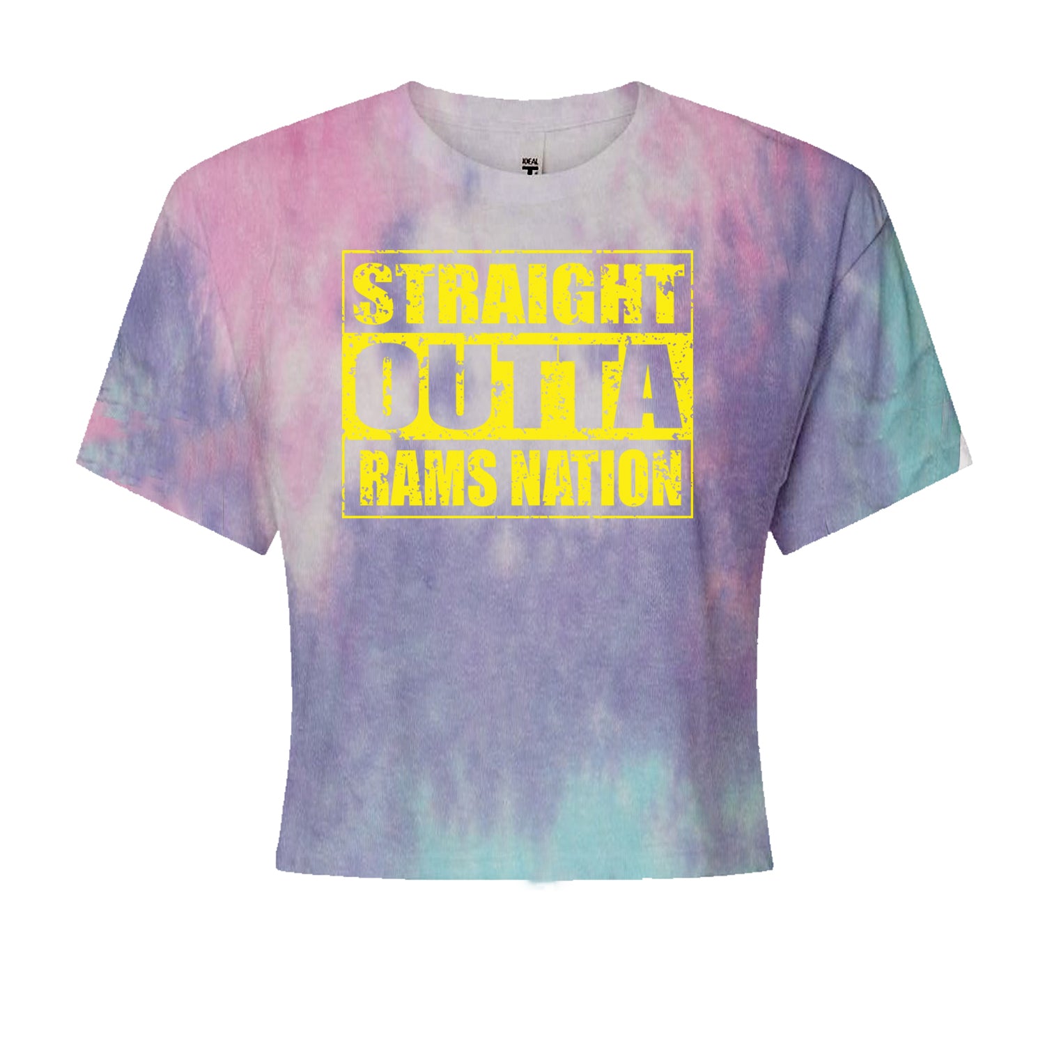 Straight Outta Rams Nation   Cropped T-Shirt Cotton Candy