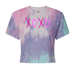 XOXO Pink PrintCropped T-Shirt Cotton Candy