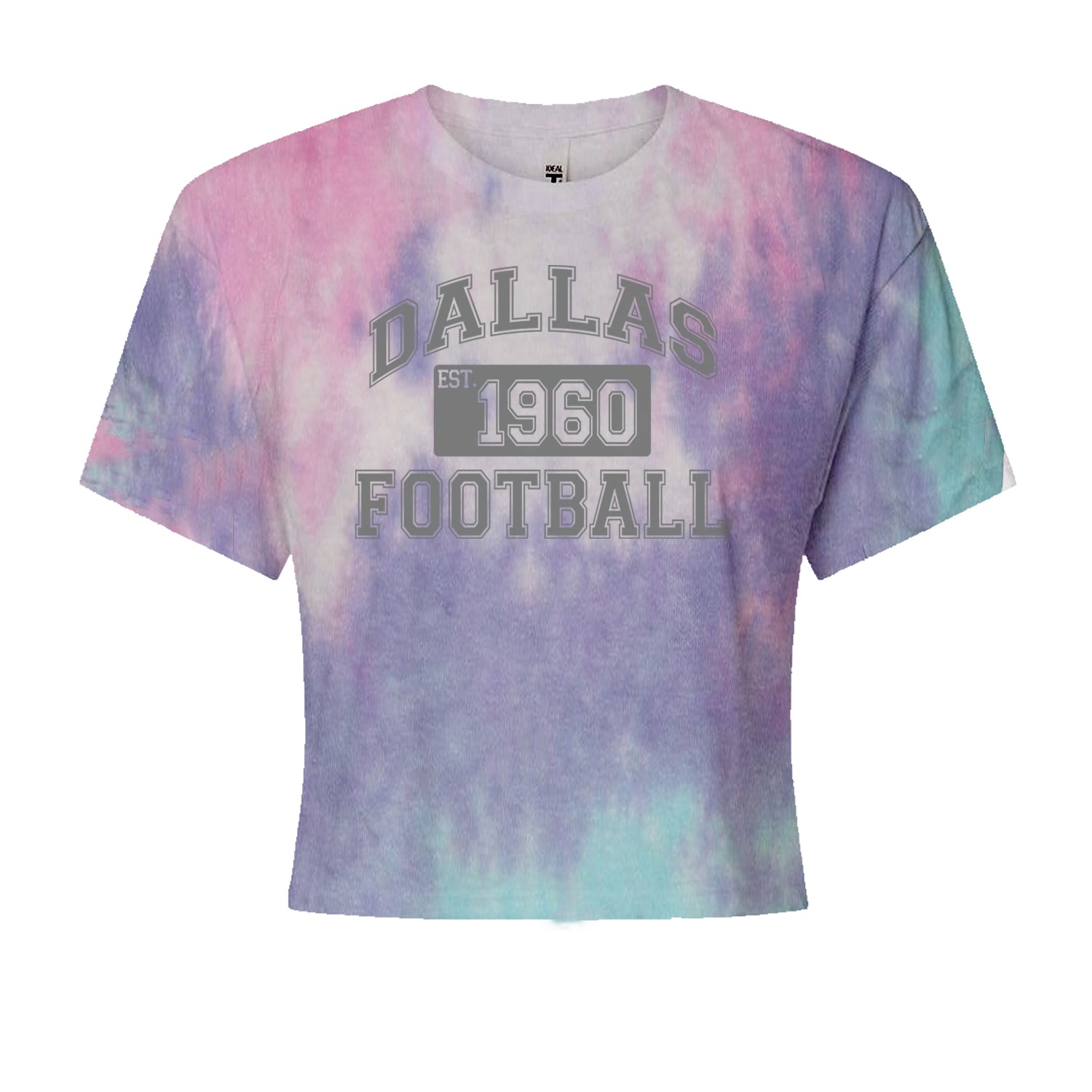 Dallas Football Established 1960 Cropped T-Shirt Cotton Candy