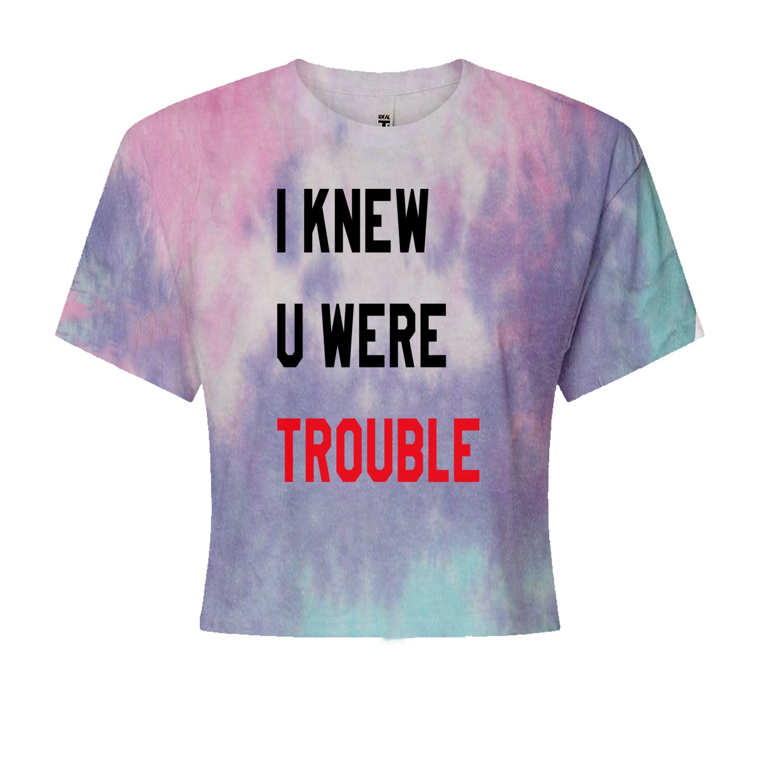 I Knew You Were Trouble New TTPD Era Cropped T-Shirt Cotton Candy