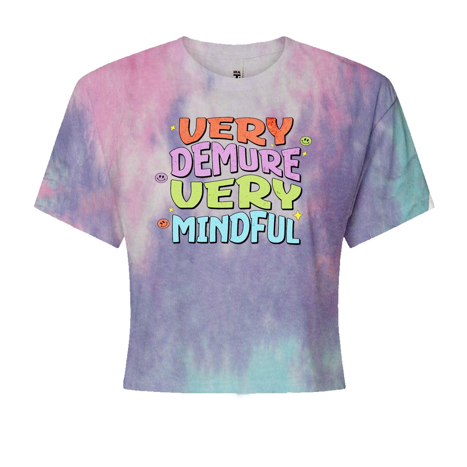 Very Demure, Very Mindful Cropped T-Shirt Cotton Candy