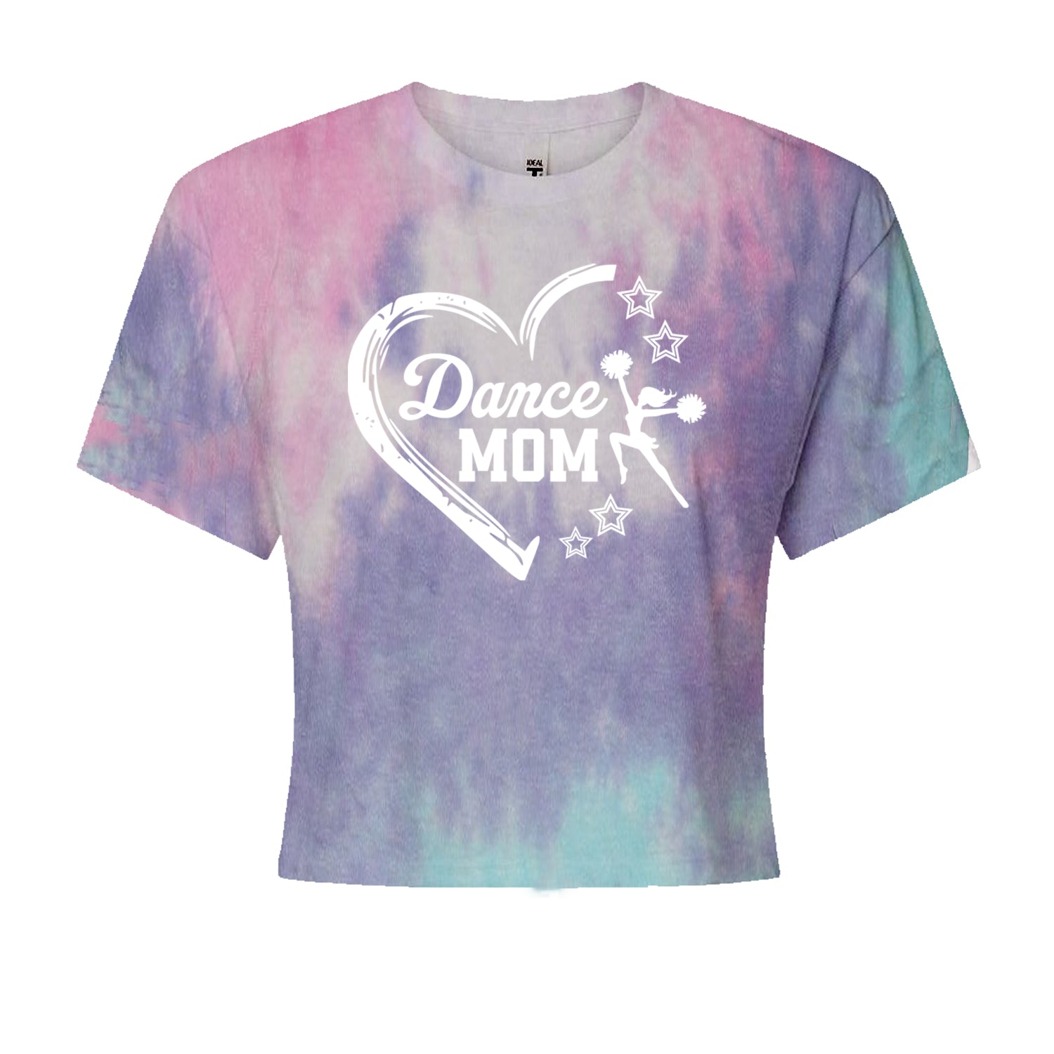 Heart Dance Mom Love Cropped T-Shirt Cotton Candy