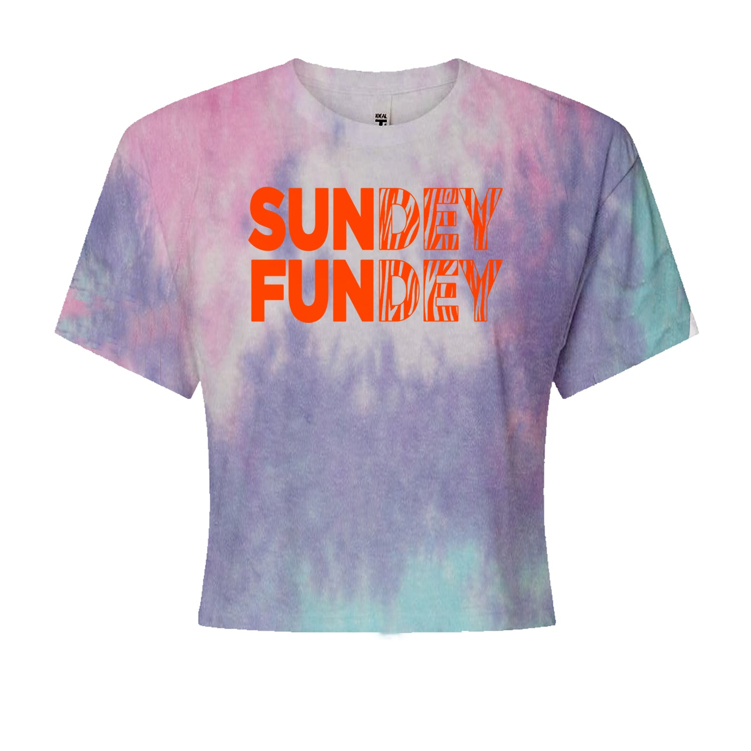 SunDEY FunDEY Sunday FundayCropped T-Shirt Cotton Candy