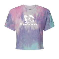 We Do Not Eat Our Allies Fourth Wing BasgiathCropped T-Shirt Cotton Candy