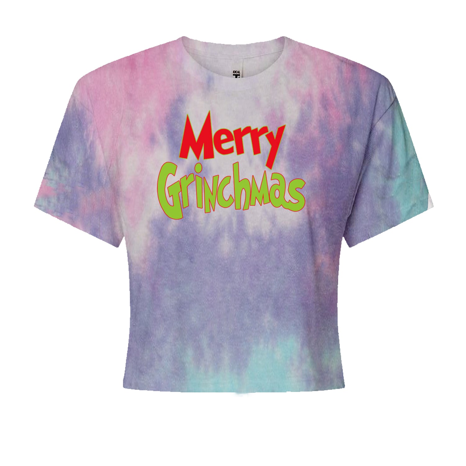 Merry Grinchmas Jolly Merry ChristmasCropped T-Shirt Cotton Candy