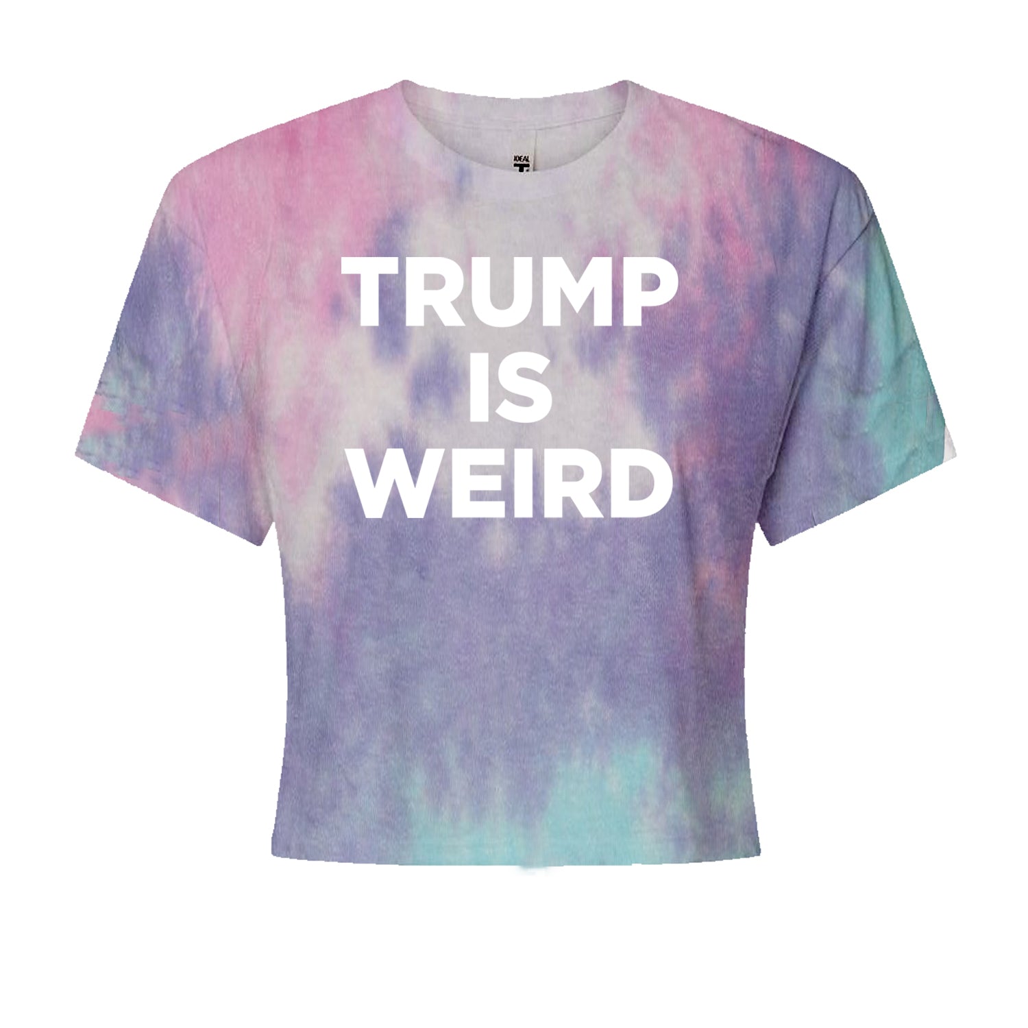 Trump Is Weird Vote Blue Cropped T-Shirt Cotton Candy