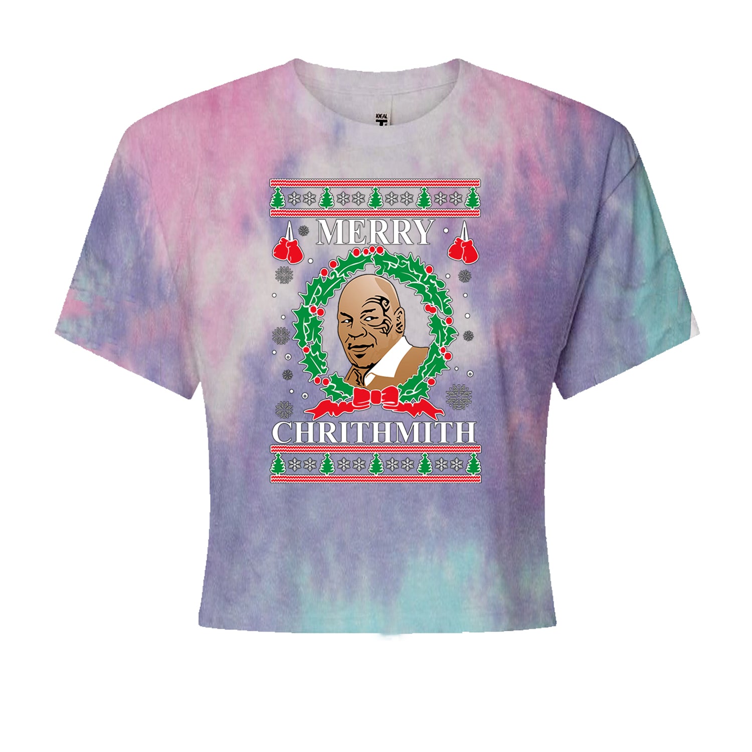 Merry Chrithmith Ugly ChristmasCropped T-Shirt Cotton Candy