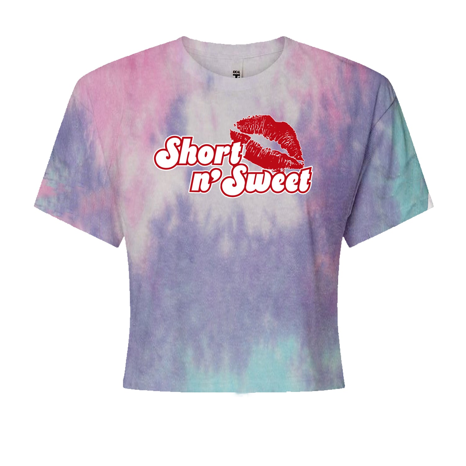 Short N' Sweet Red LipsCropped T-Shirt Cotton Candy