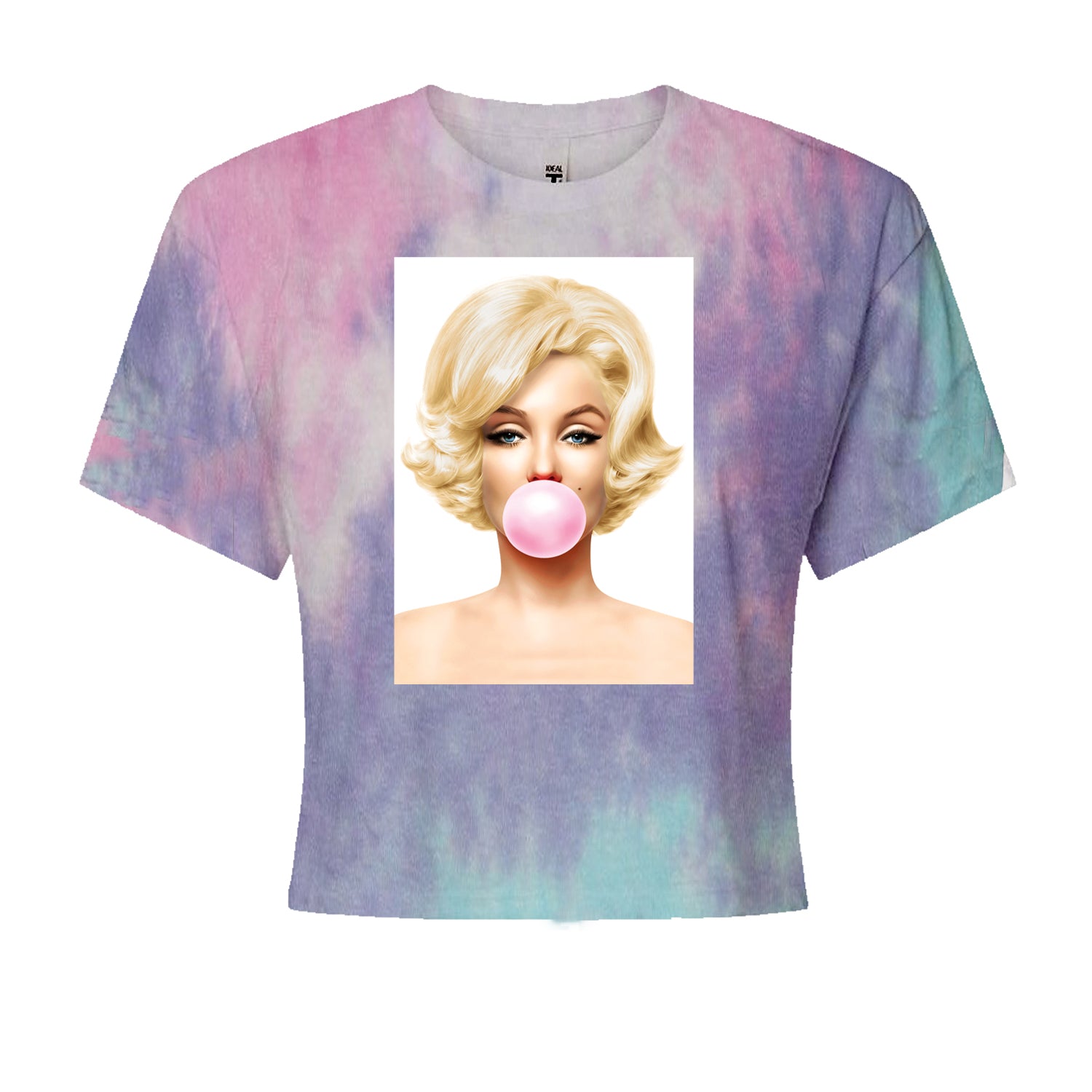 Ms. Monroe Pink Bubble Gum American Icon Cropped T-Shirt Cotton Candy