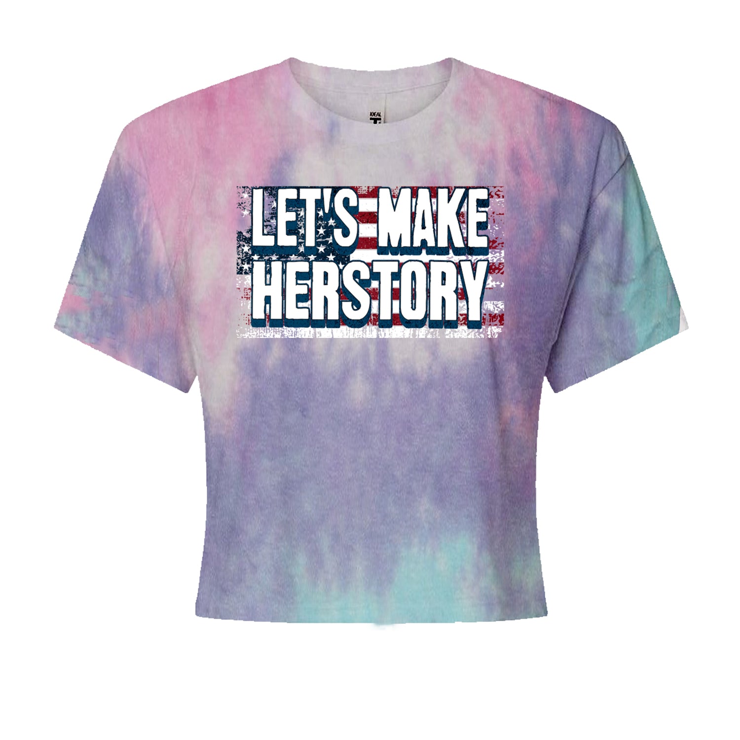 Lets Make Herstory - Support Kamala Harris For President 2024 Cropped T-Shirt Cotton Candy