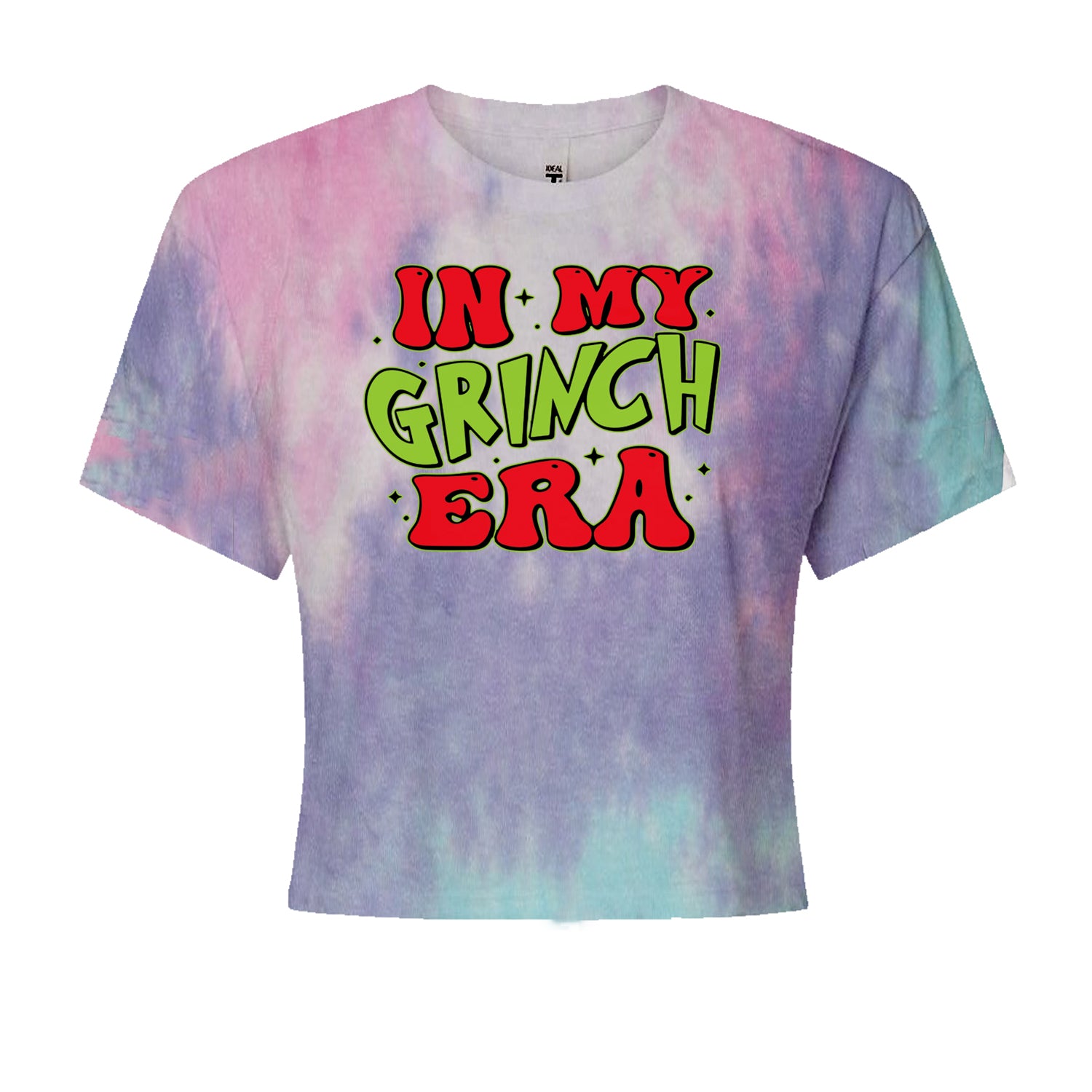 In My Gr-nch Era Jolly Merry ChristmasCropped T-Shirt Cotton Candy