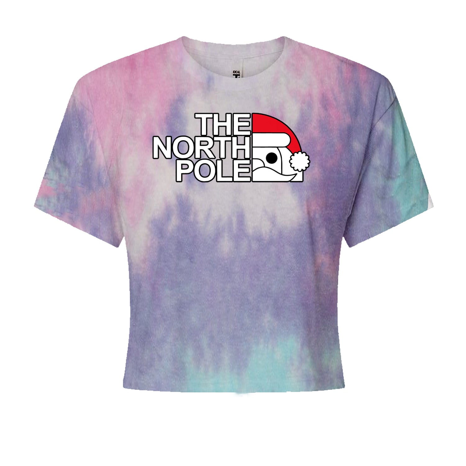 The North Pole Santa FaceCropped T-Shirt Cotton Candy