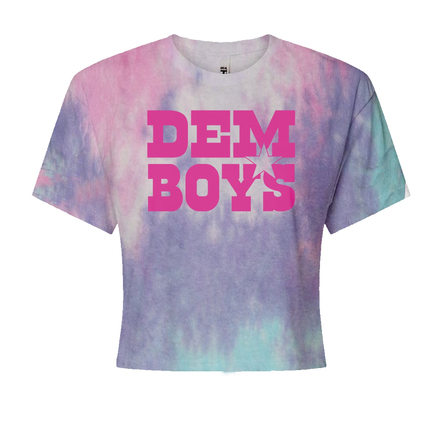 Dem Boys Hot Pink Dallas  Cropped T-Shirt Cotton Candy