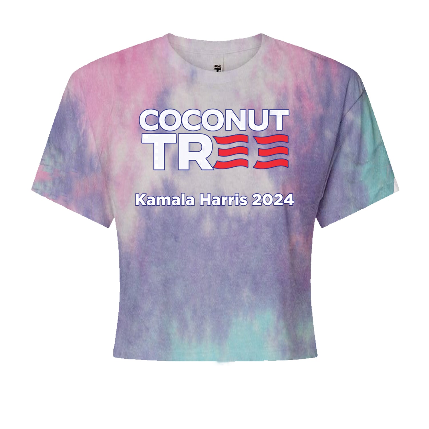 Coconut Tree - Support Kamala Harris For President 2024 Cropped T-Shirt Cotton Candy