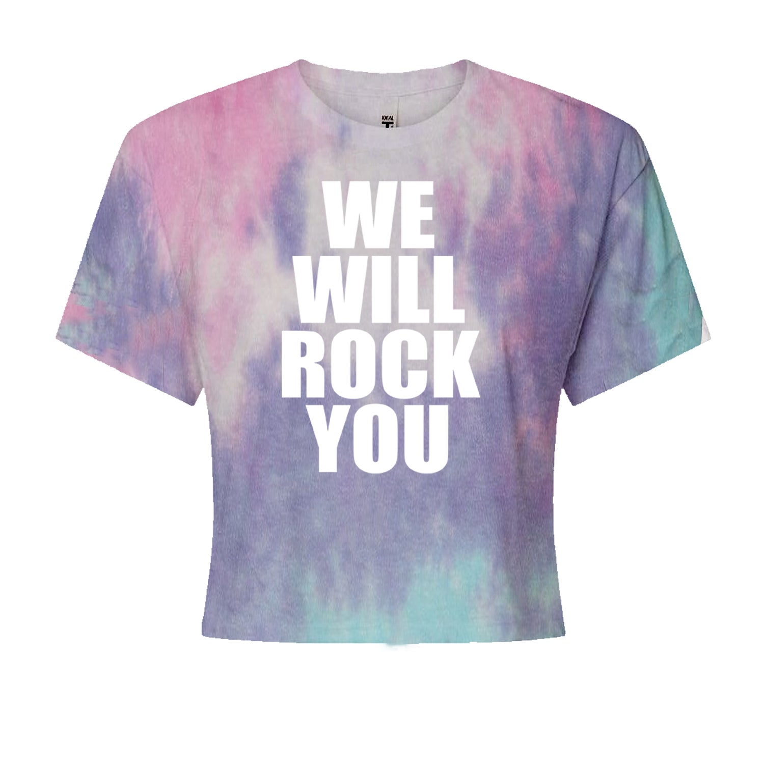 We Will Rock You Cropped T-Shirt Cotton Candy