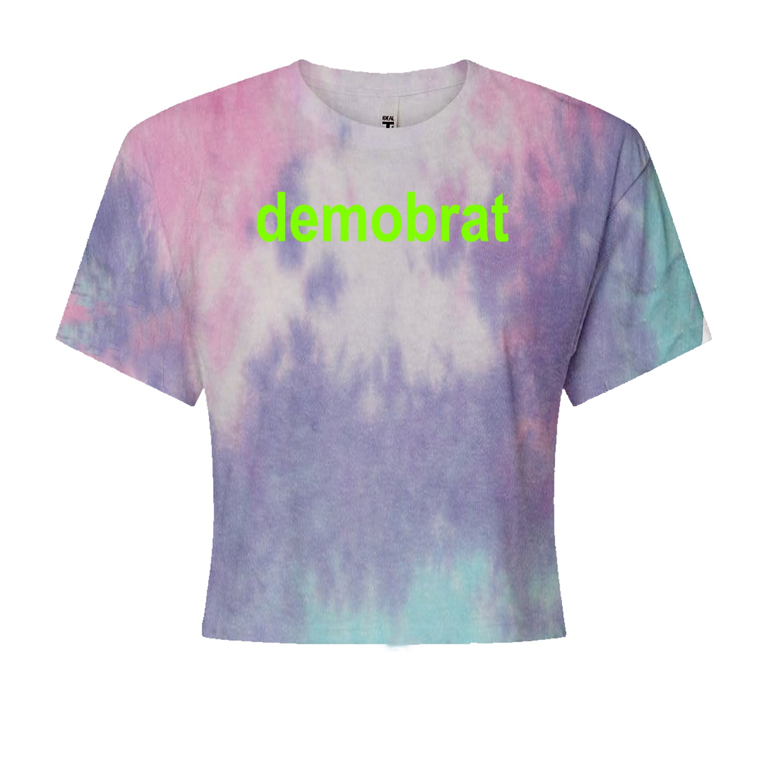 Demobrat Kamala Is Brat Vote Democrat Cropped T-Shirt Cotton Candy