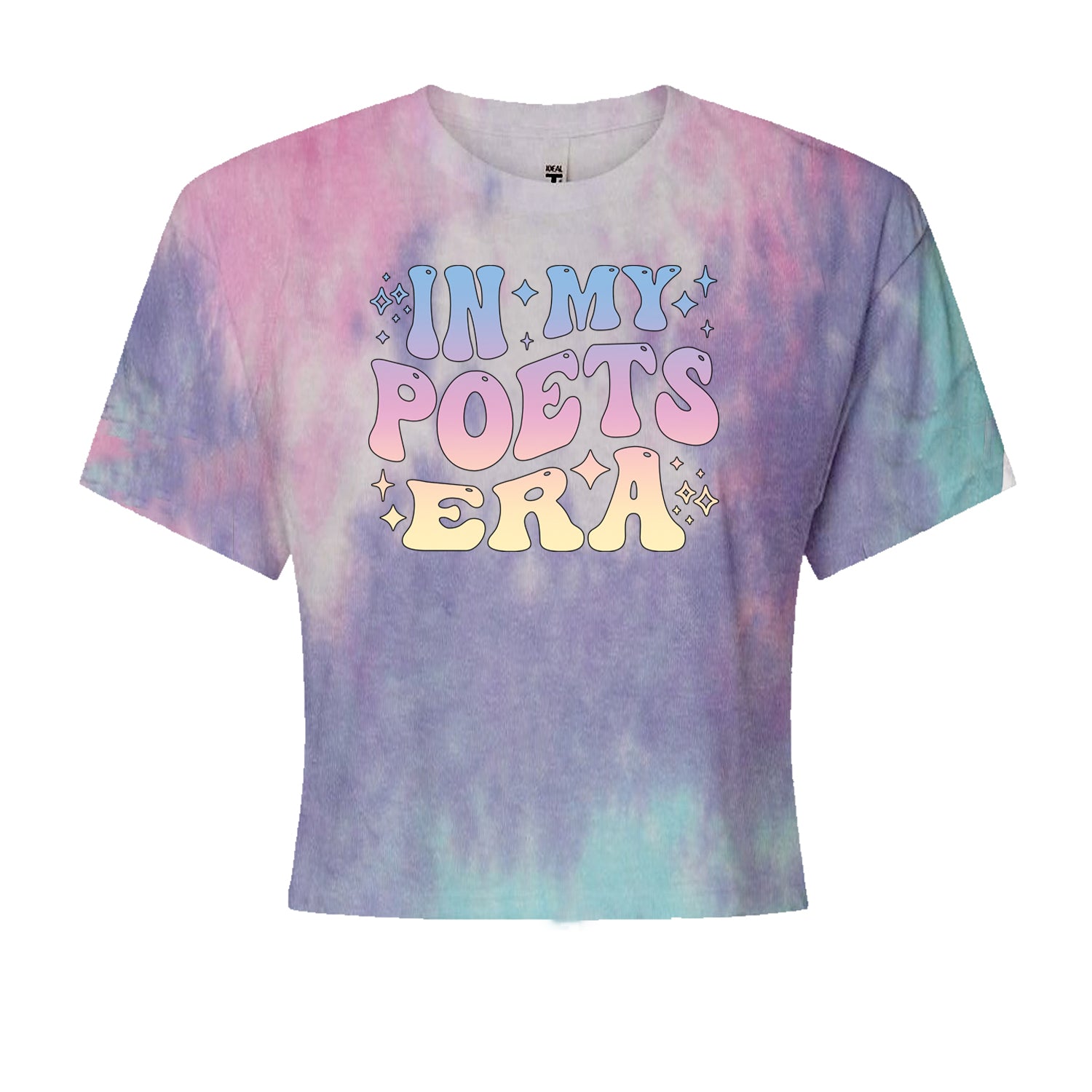 In My Poet Era Tie Dye TTPD Music Cropped T-Shirt Cotton Candy