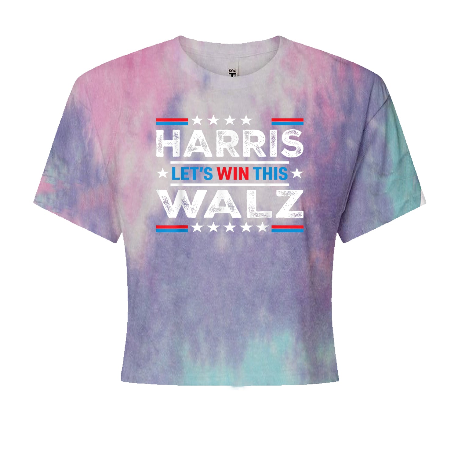 Kamala Harris and Tim Walz For President Cropped T-Shirt Cotton Candy