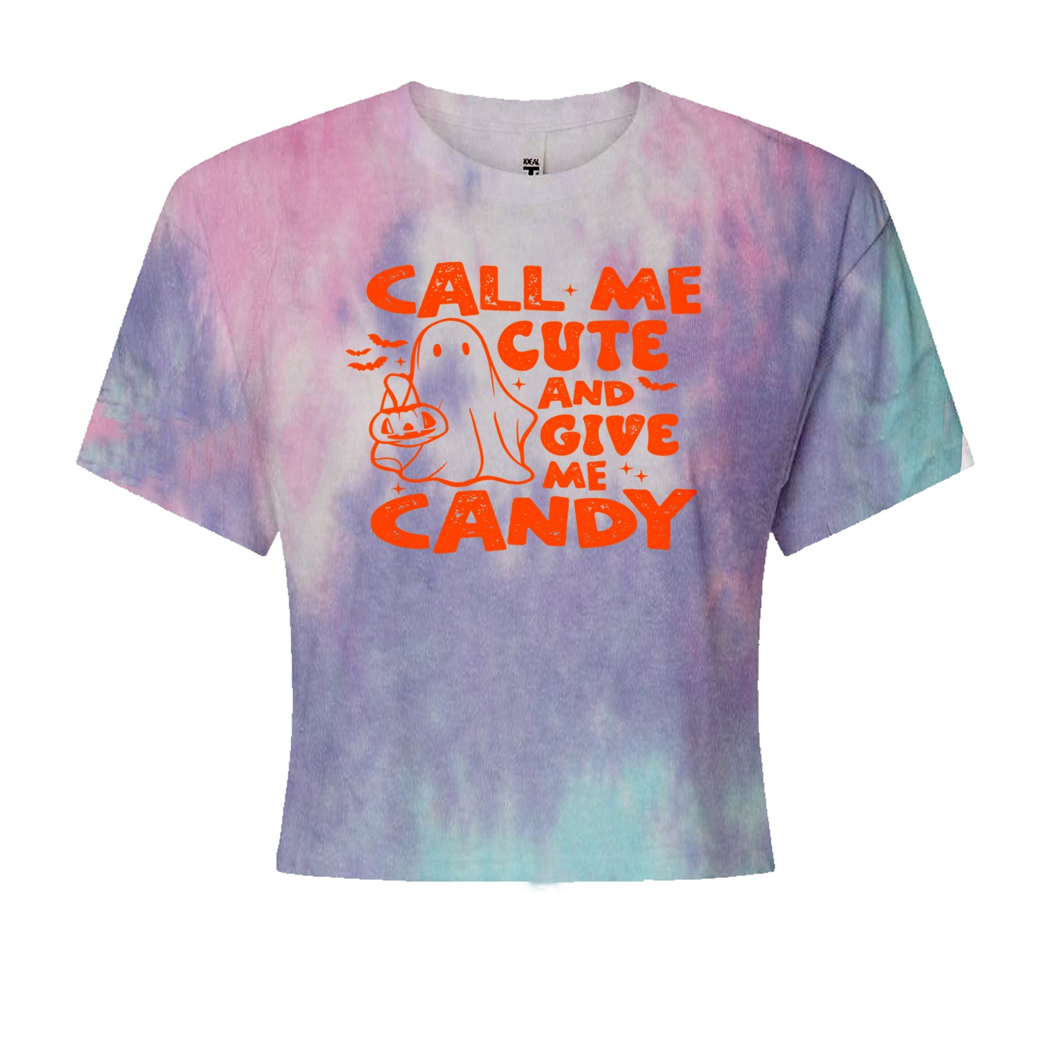 Call Me Cute And Give Me Candy Cropped T-Shirt Cotton Candy