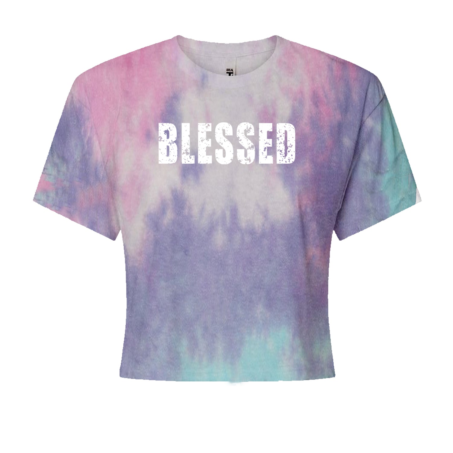 Blessed Religious Grateful Thankful Cropped T-Shirt Cotton Candy