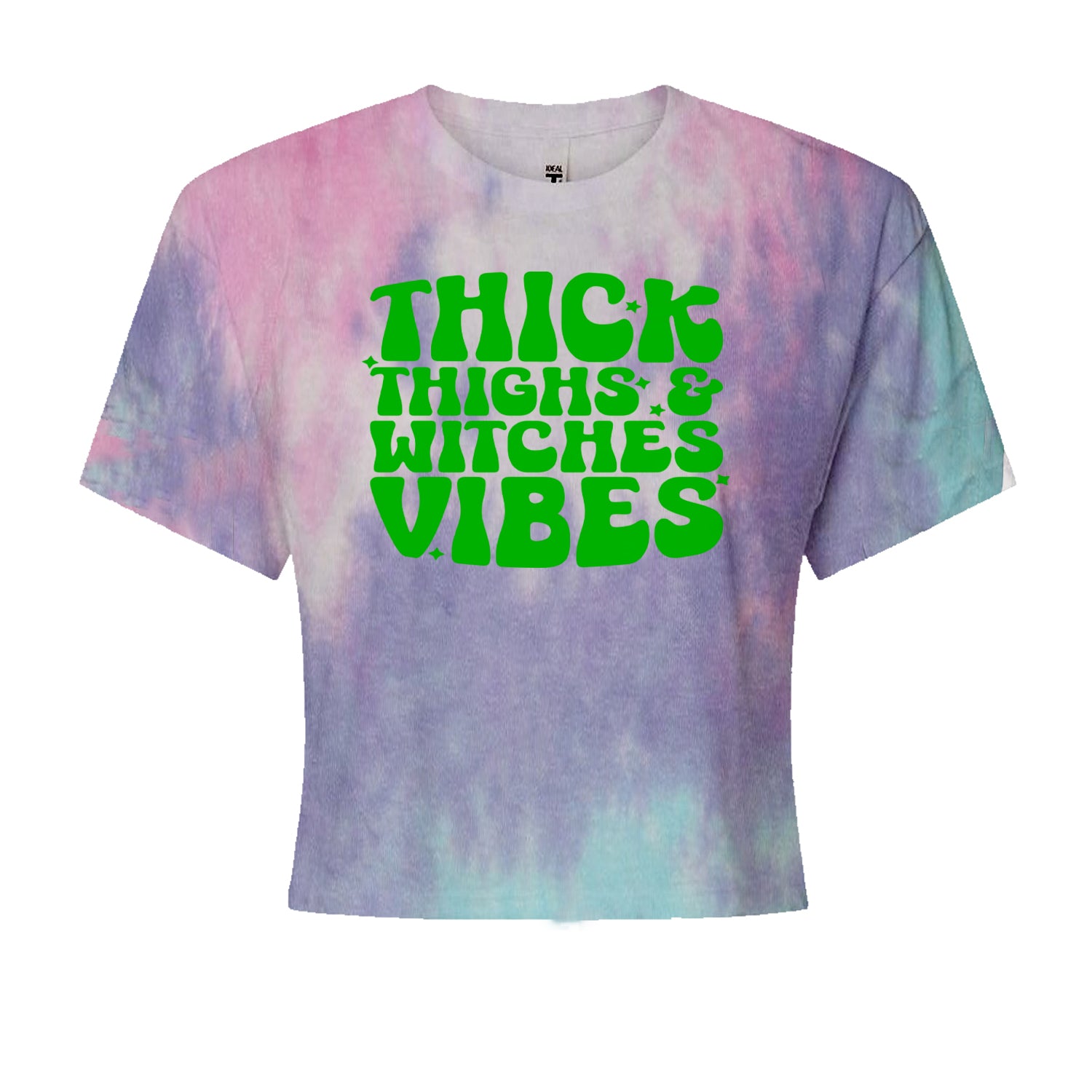 Thick Thighs And Witches Vibes Cropped T-Shirt Cotton Candy