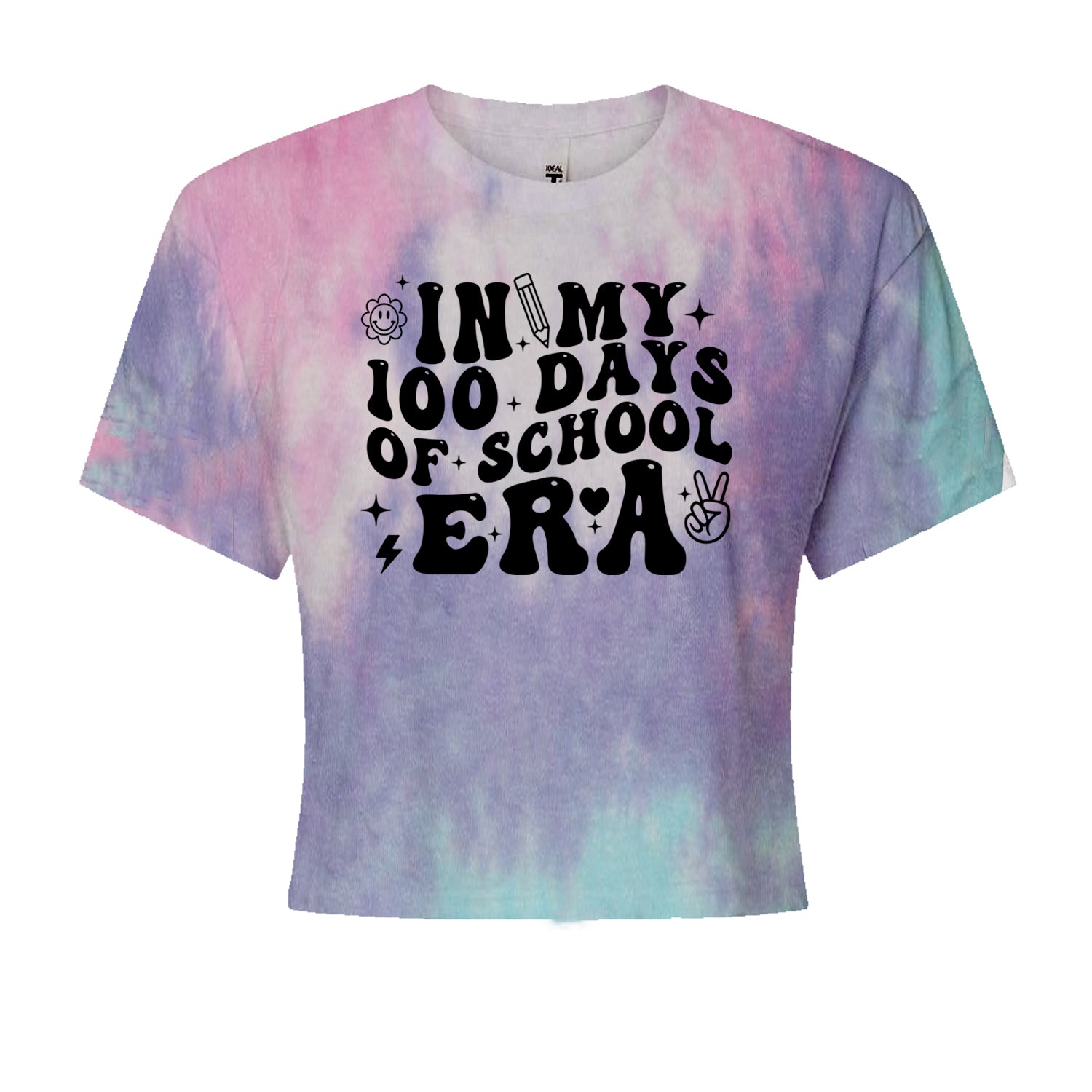 In My 100 Days Of School Era Cropped T-Shirt Cotton Candy