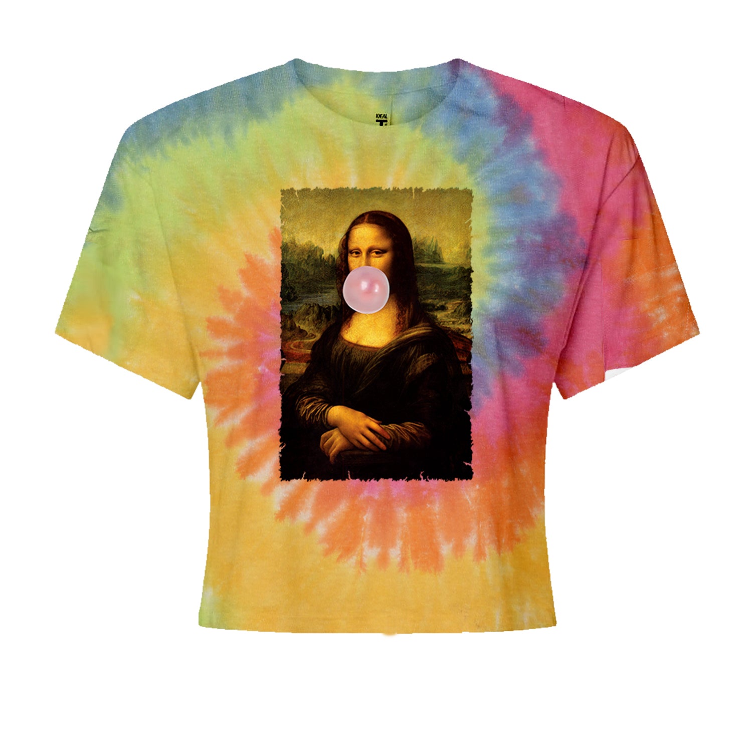 Mona Lisa Smile Pink Bubble Gum Da Vinci Icon Cropped T-Shirt Eternity