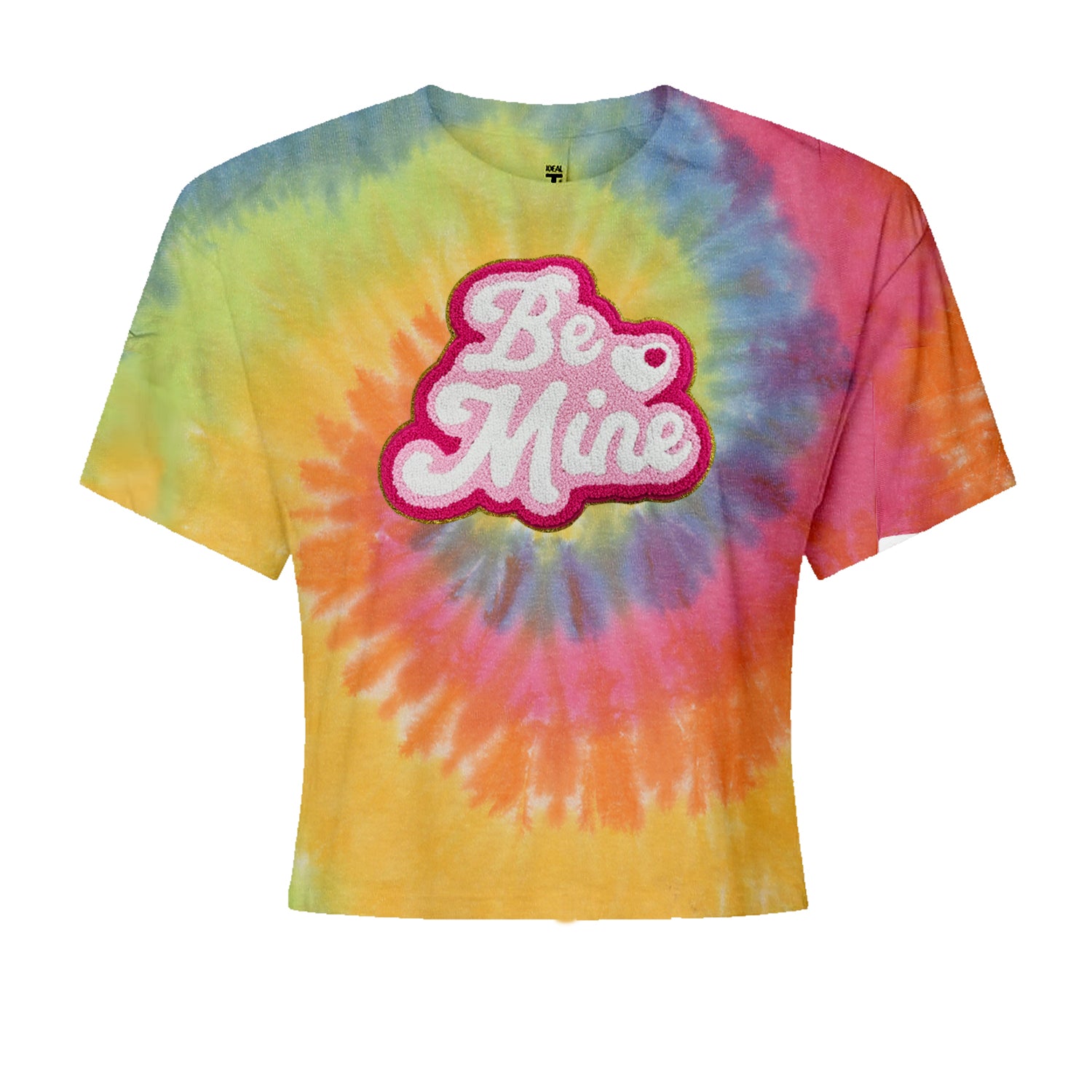 Be Mine Chenille Patch Valentines DaysCropped T-Shirt Eternity