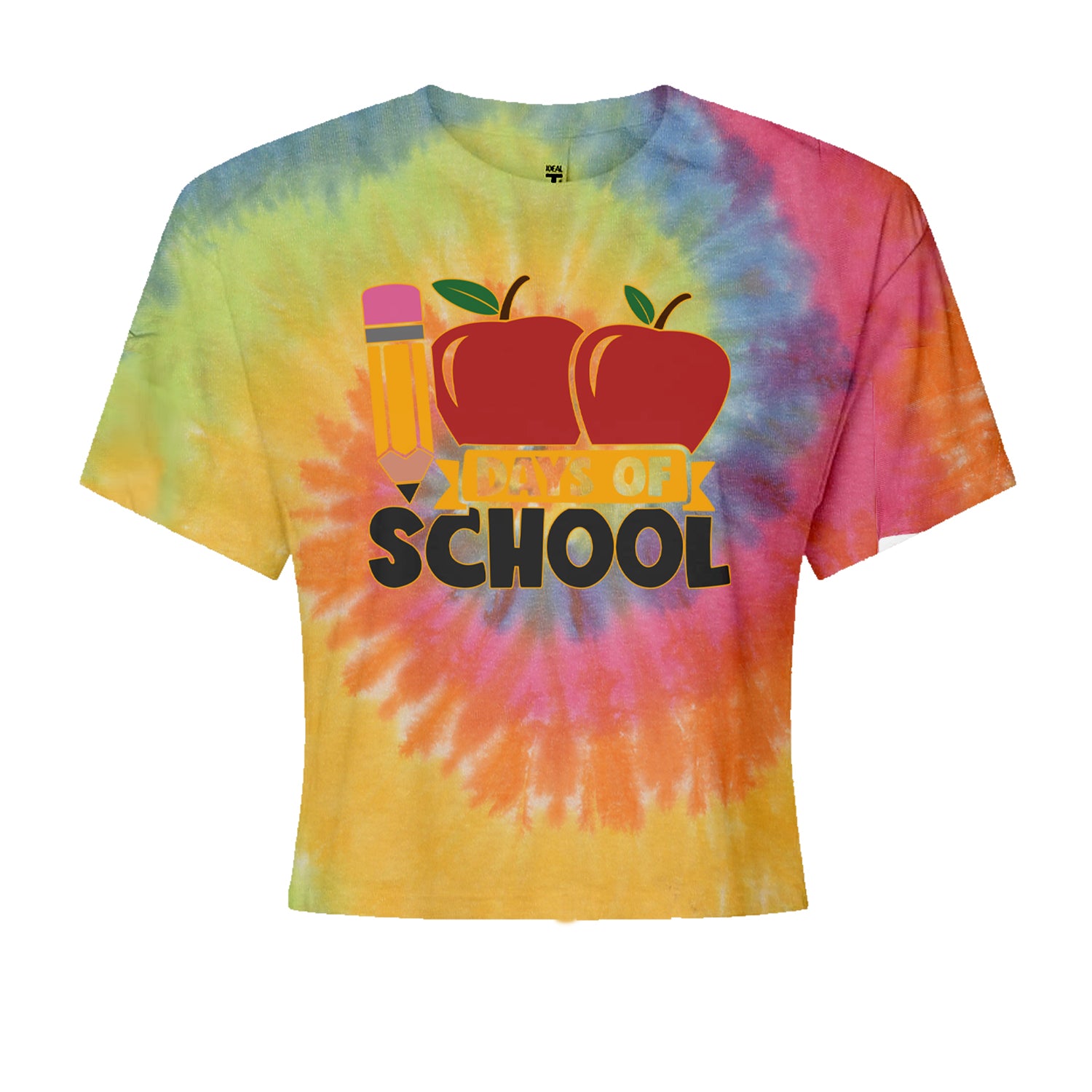 100 Days Of School Apple PencilCropped T-Shirt Eternity