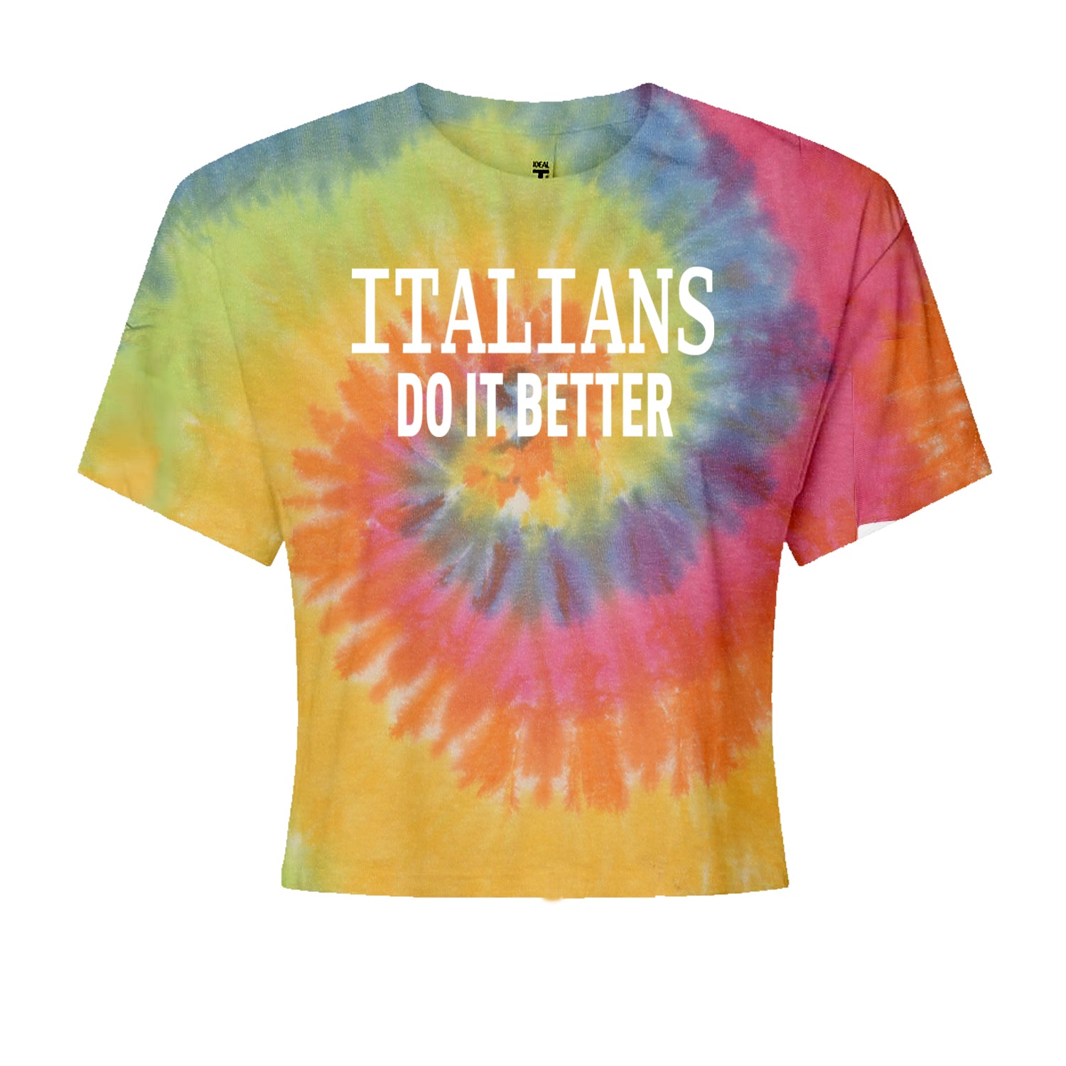 Italians Do It Better 80's Retro Celebration Cropped T-Shirt Eternity