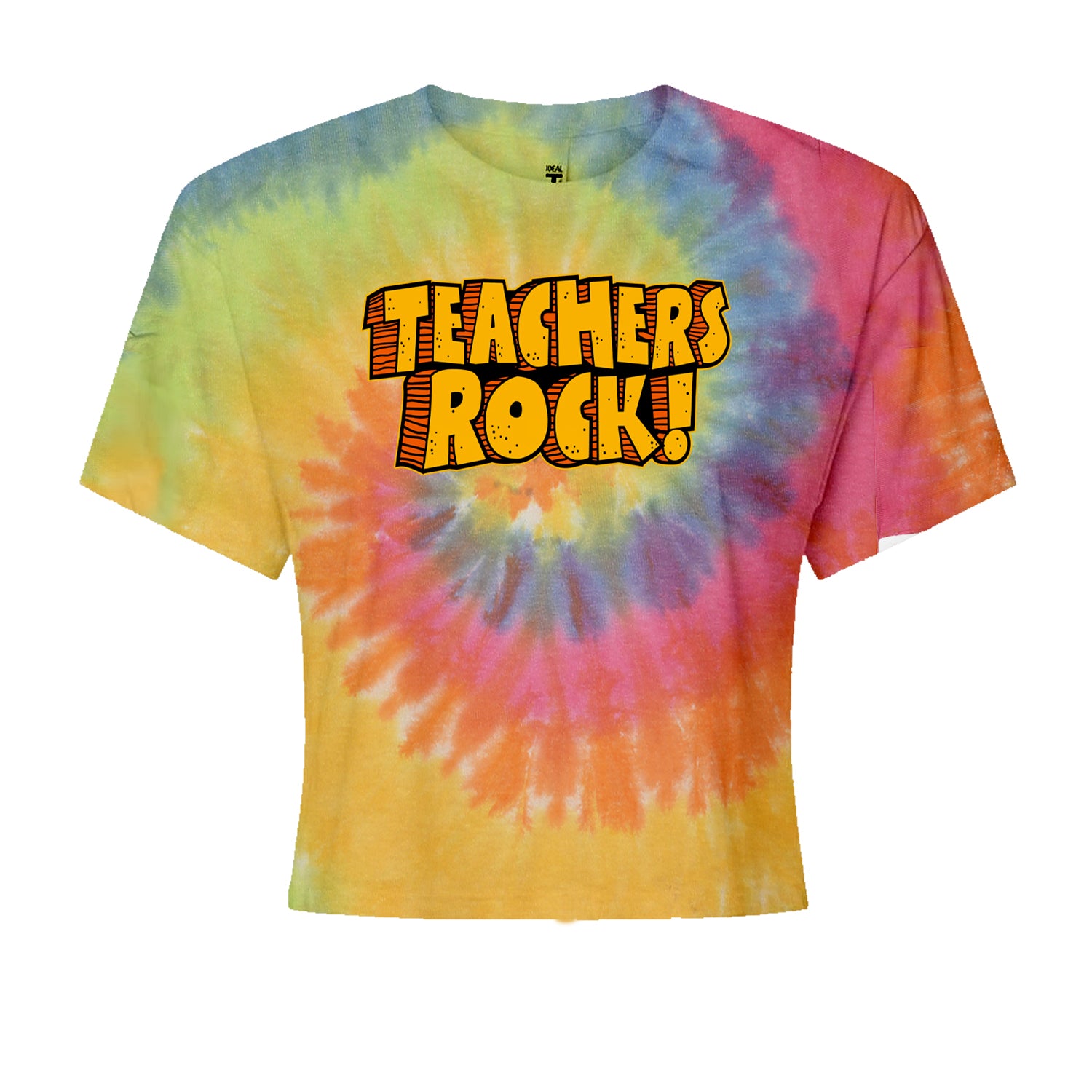 Teachers Rock RetroCropped T-Shirt Eternity