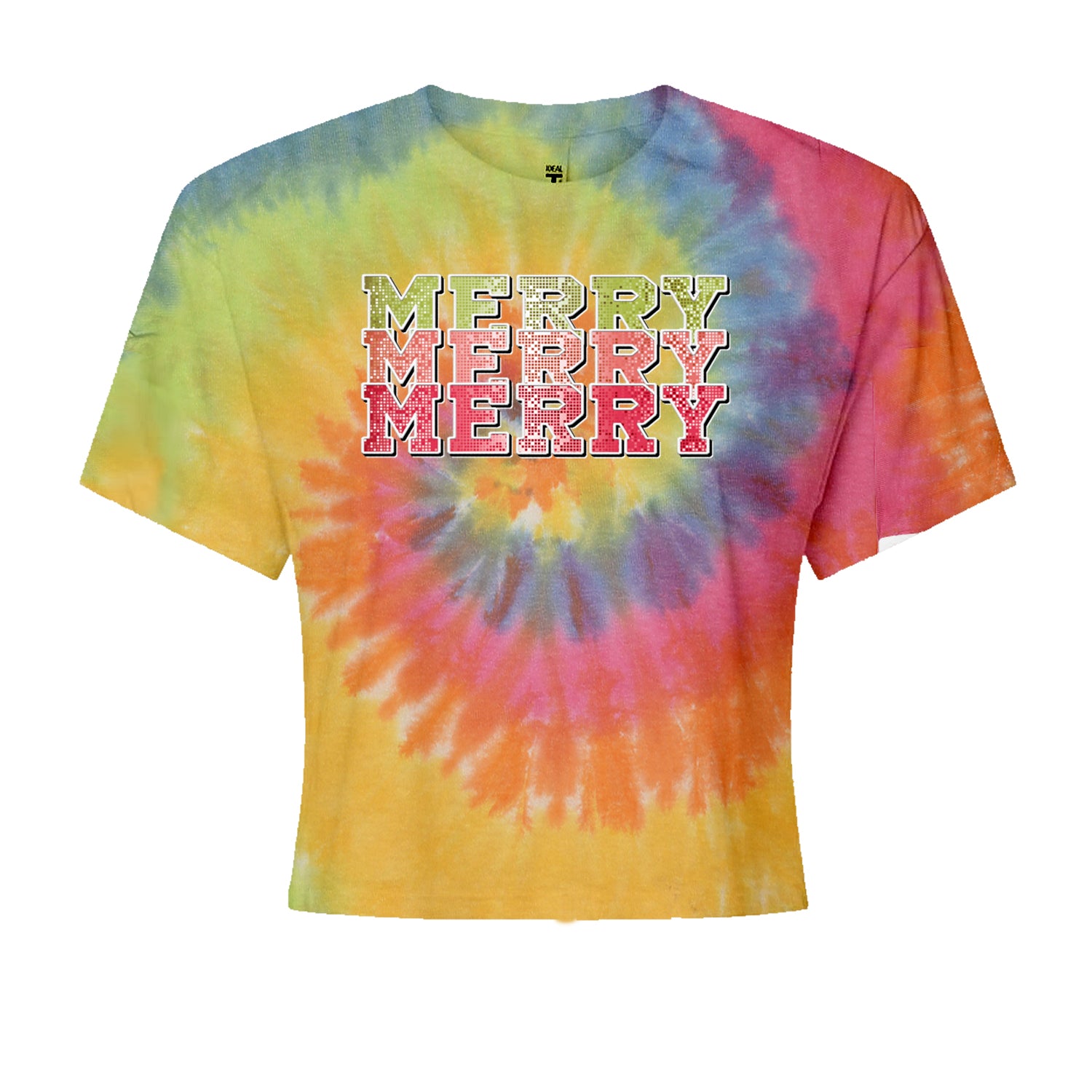 Merry Merry Merry Faux SequinsCropped T-Shirt Eternity