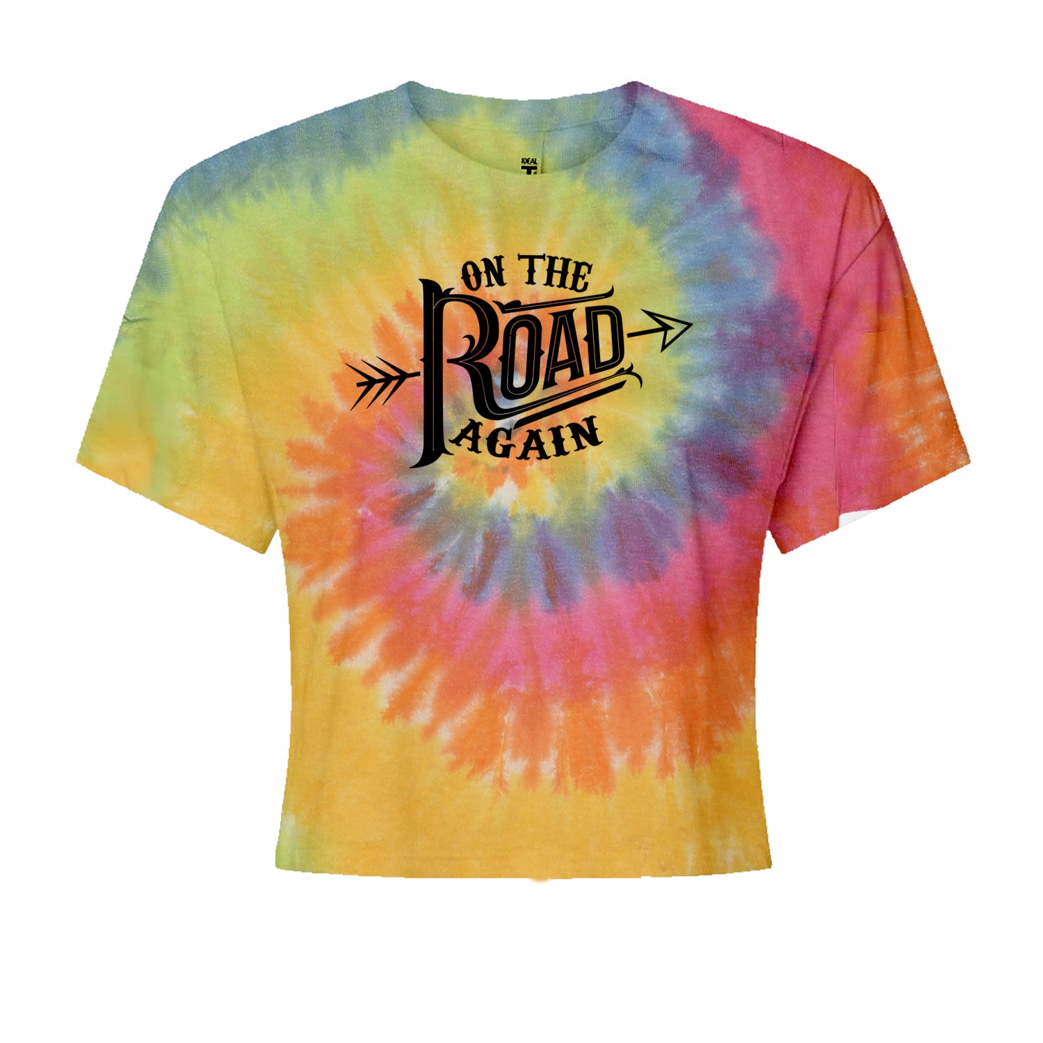 On The Road Again Hippy Country Music Cropped T-Shirt Eternity