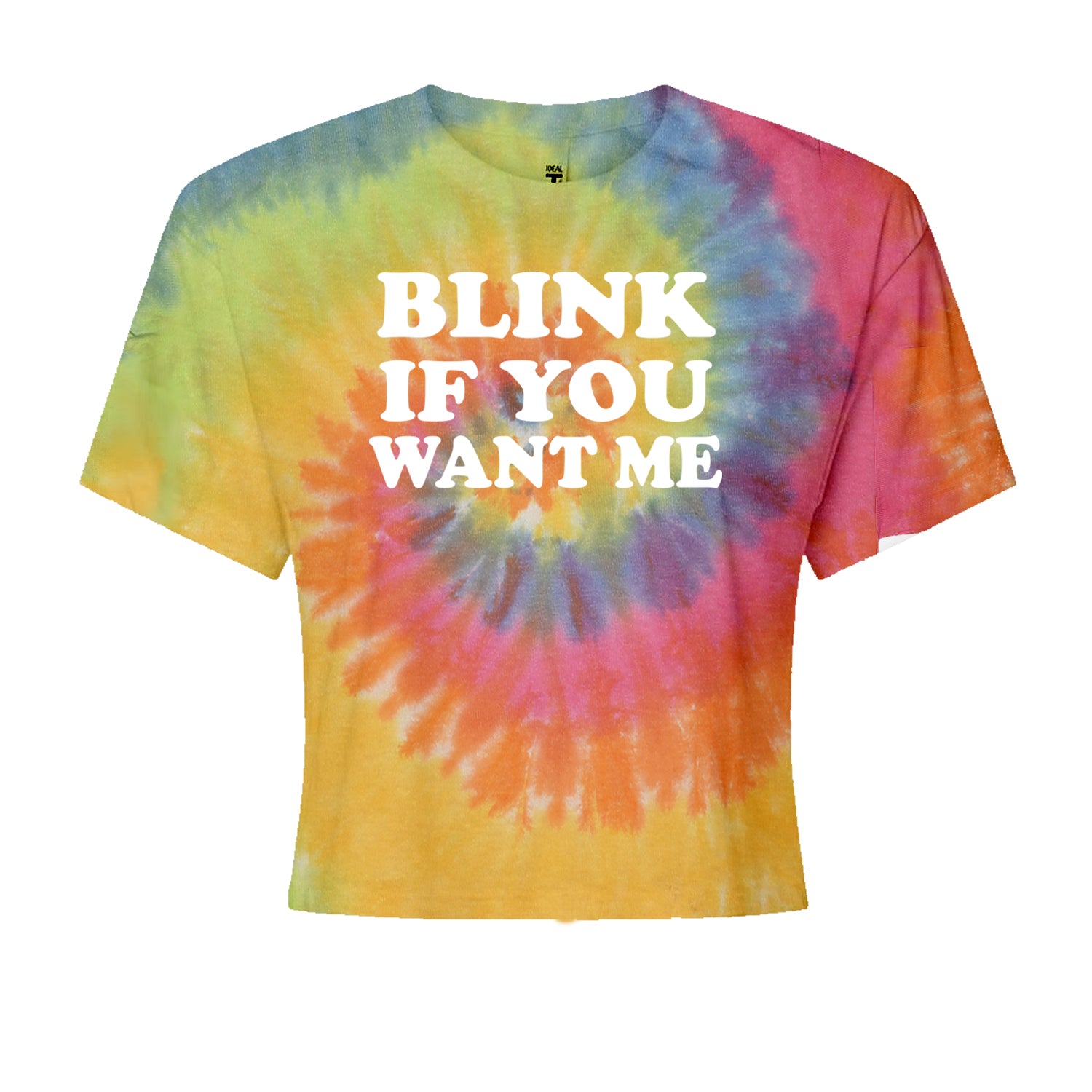 Blink If You Want Me Flirty Cropped T-Shirt Eternity