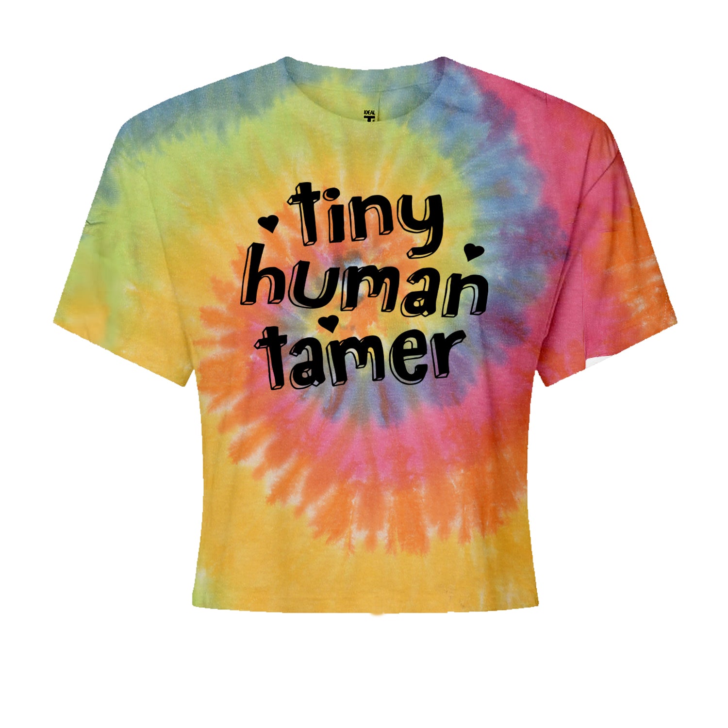 Tiny Human Tamer Teacher Cropped T-Shirt Heather Grey