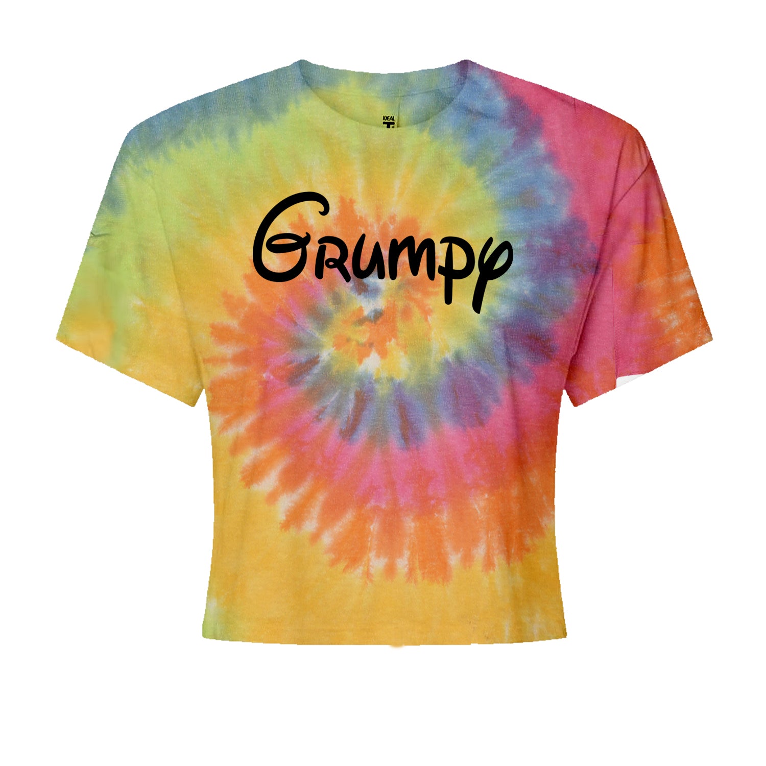 Grumpy - 7 Dwarfs Costume Cropped T-Shirt Heather Grey