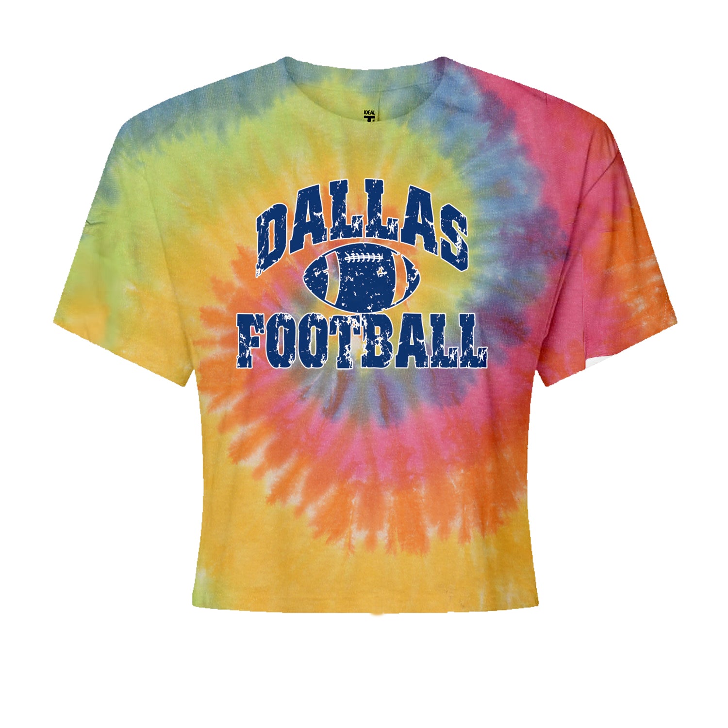 Dallas Distressed Football Cropped T-Shirt Eternity