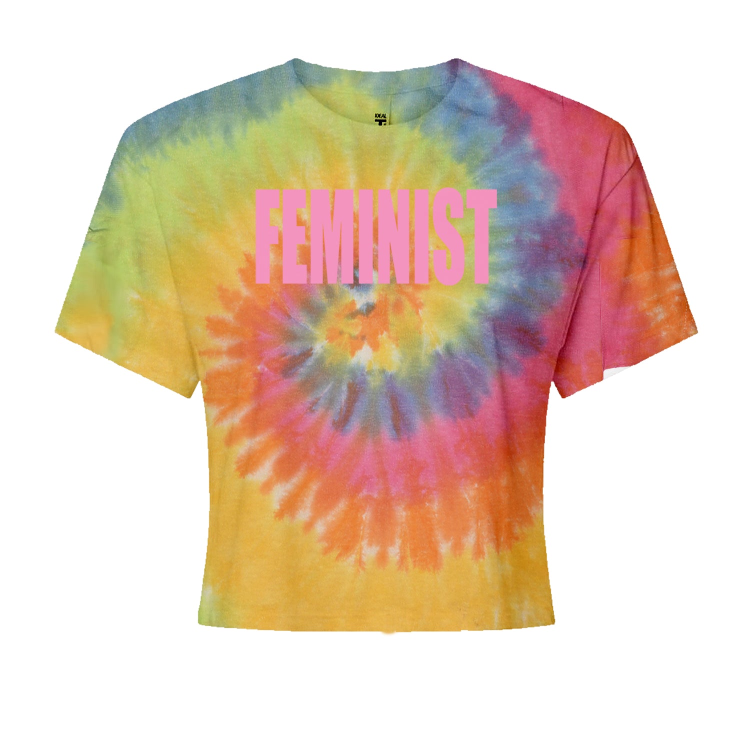 Feminist (Pink Print) Cropped T-Shirt Eternity