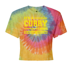 It's A Curry Thing, You Wouldn't Understand Basketball graphic on Women's Boxy Crop T-Shirt in Eternity