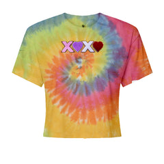 XOXO Chenille Patch Valentines DaysCropped T-Shirt Eternity