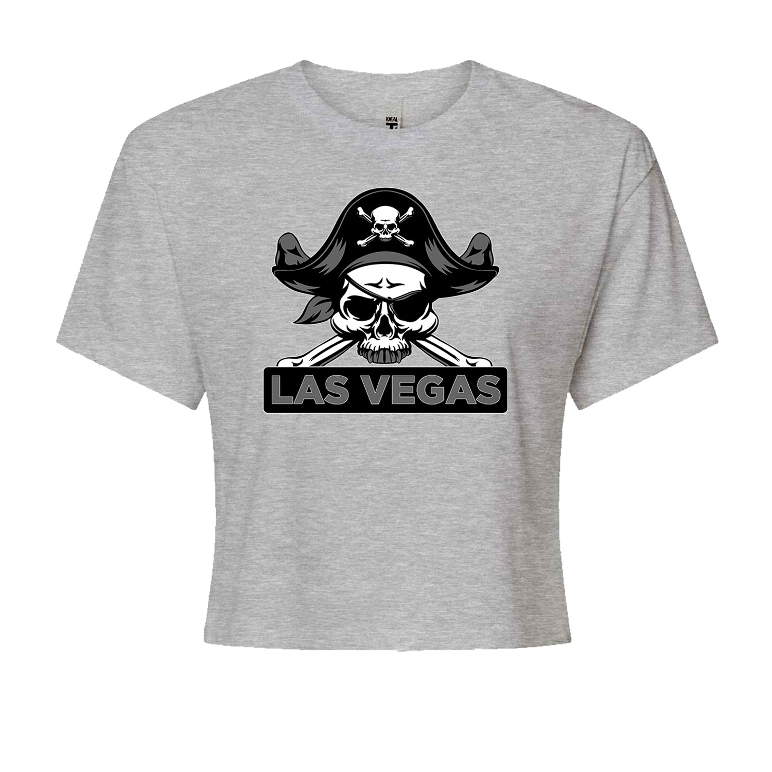 Raider Skull Straight Outta Las Vegas Cropped T-Shirt Black