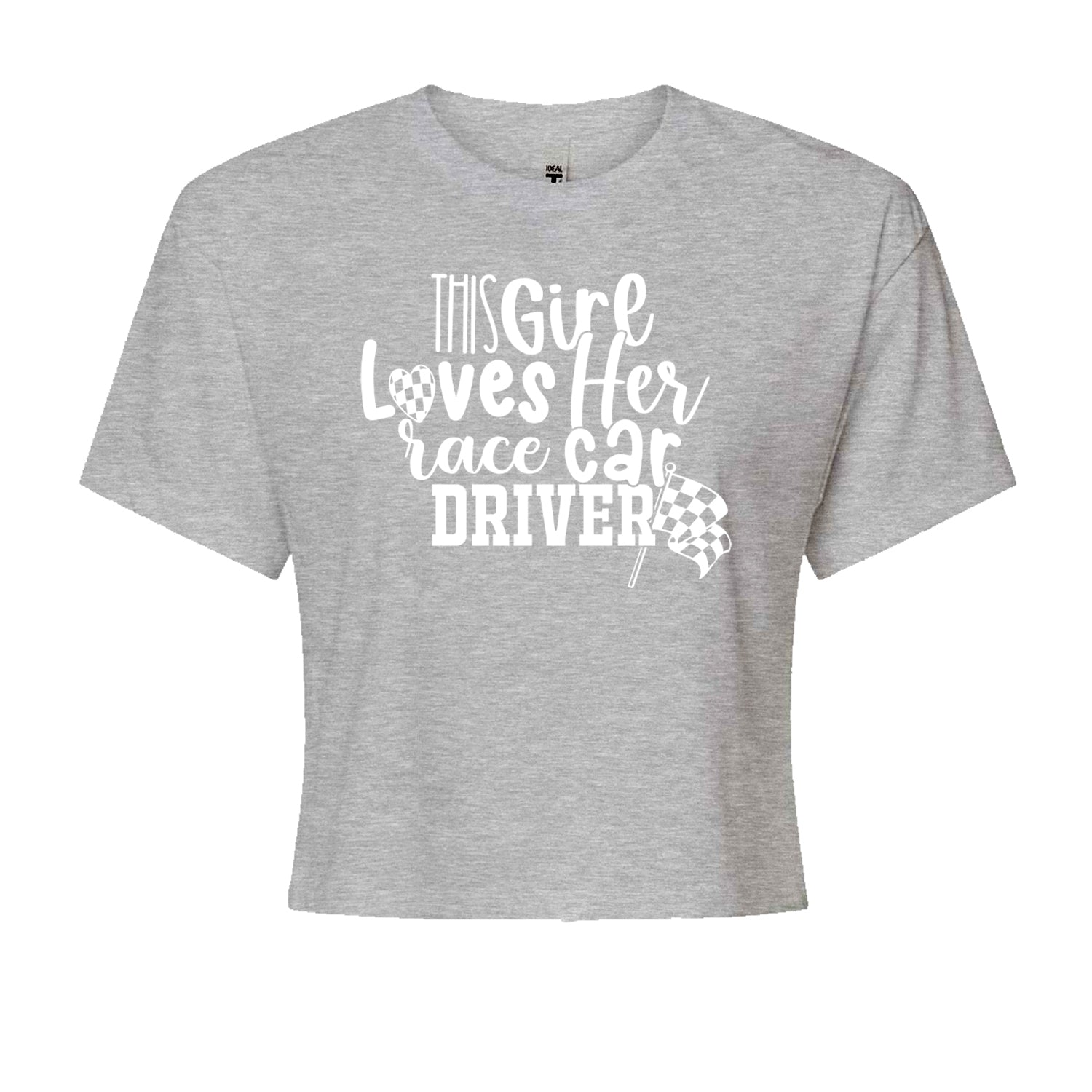 This Girl Loves Her Racecar Driver Cropped T-Shirt Black