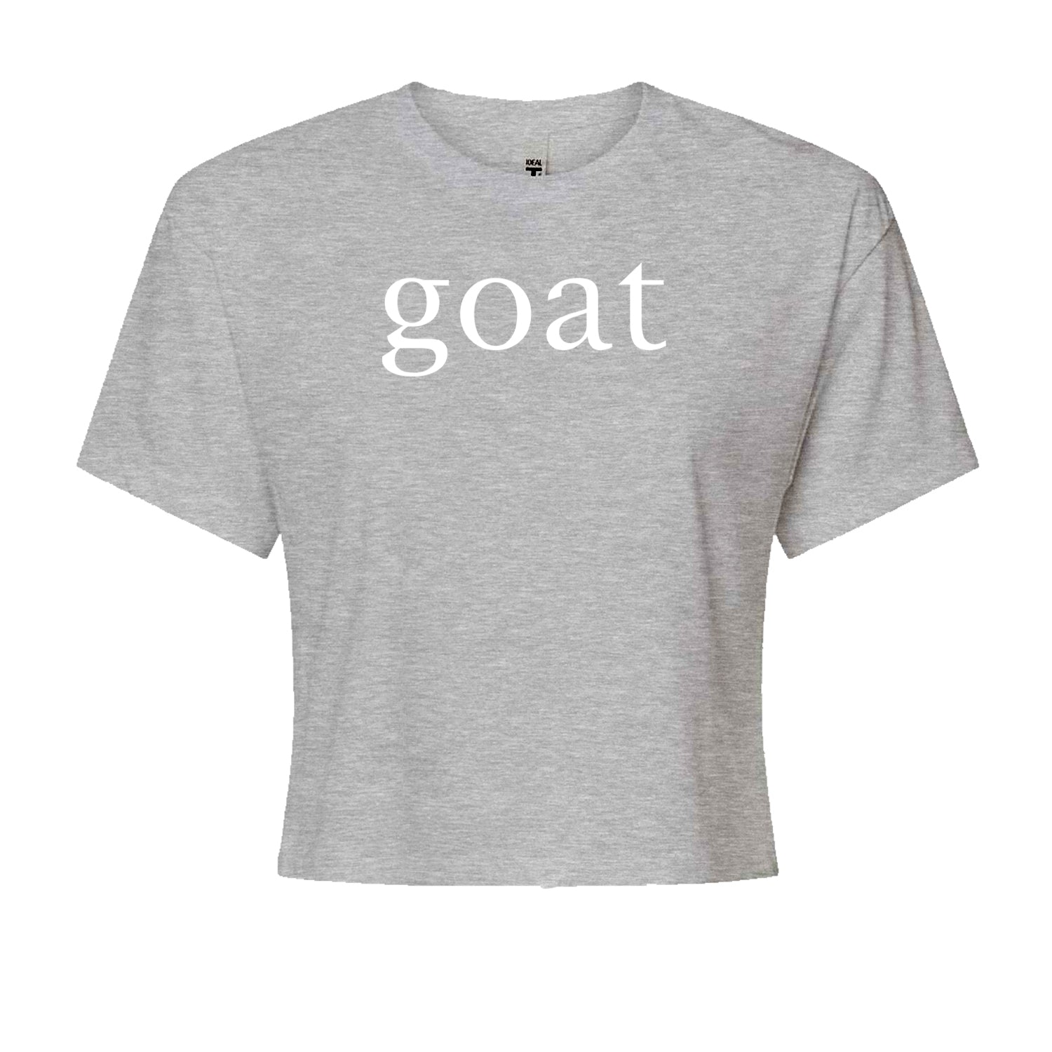 GOAT - Greatest Of All Time  Cropped T-Shirt Heather Grey