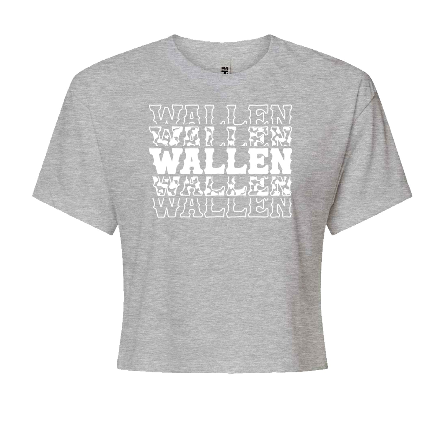 Wallen Country Music Western Cropped T-Shirt Heather Grey