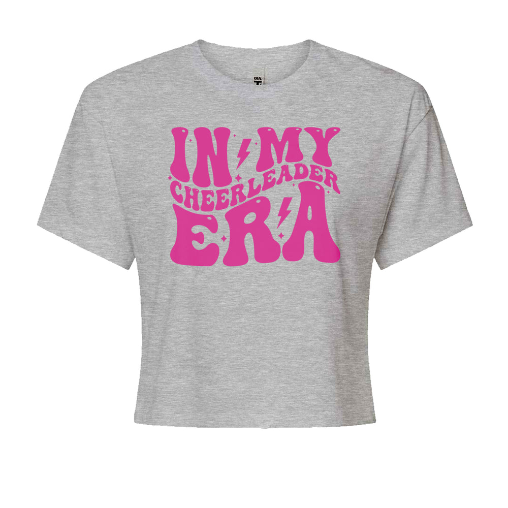In My Cheerleader Era graphic on Women's Boxy Crop T-Shirt in Heather Grey